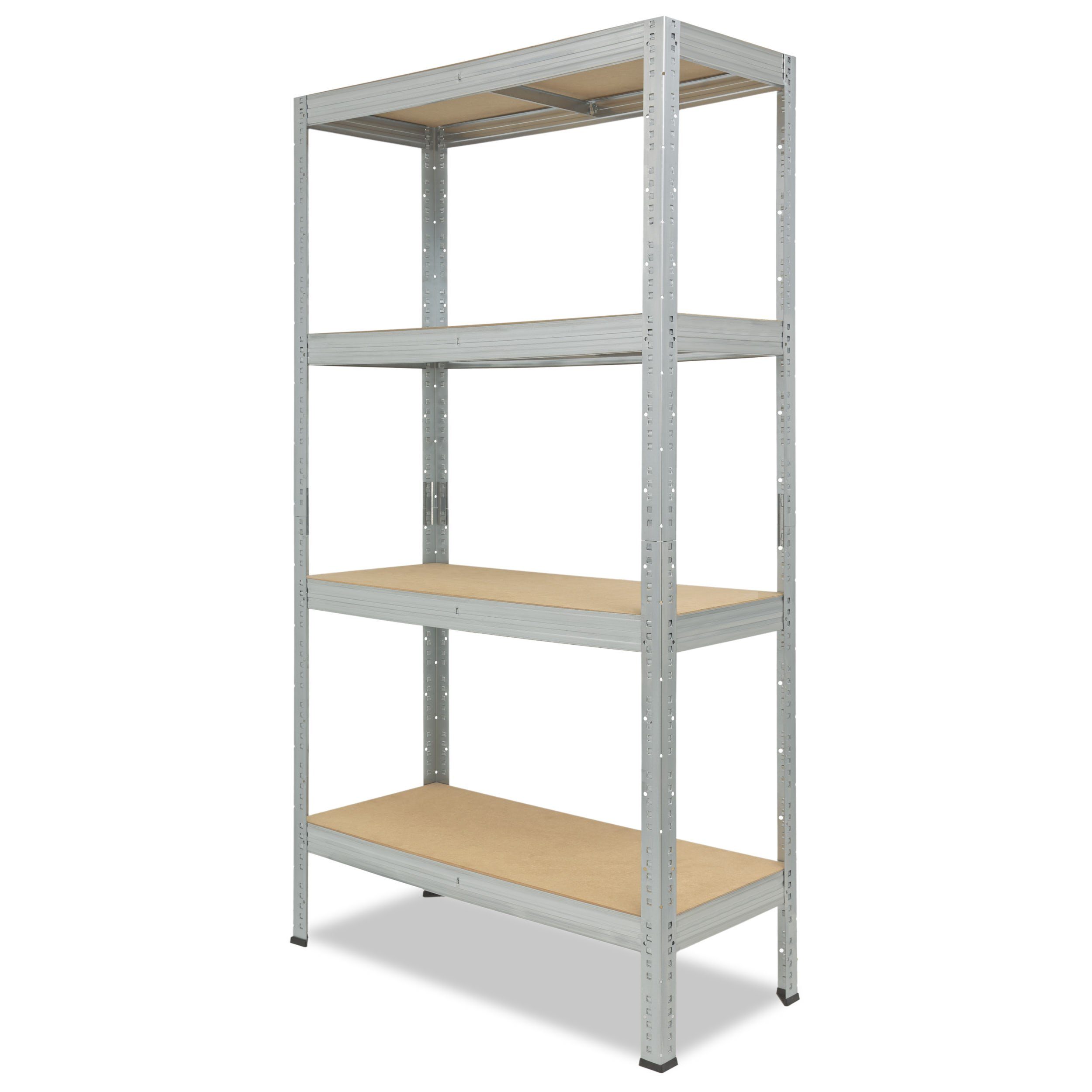 shelfplaza Schwerlastregal PROFI, 180x30x50cm verzinkt, Lagerregal, Regal Regale als Steckregal Garagenregal, Kellerregal, Metall je Böden Tragkraft, 4 Werkstattregal mit Metallregal & 200kg