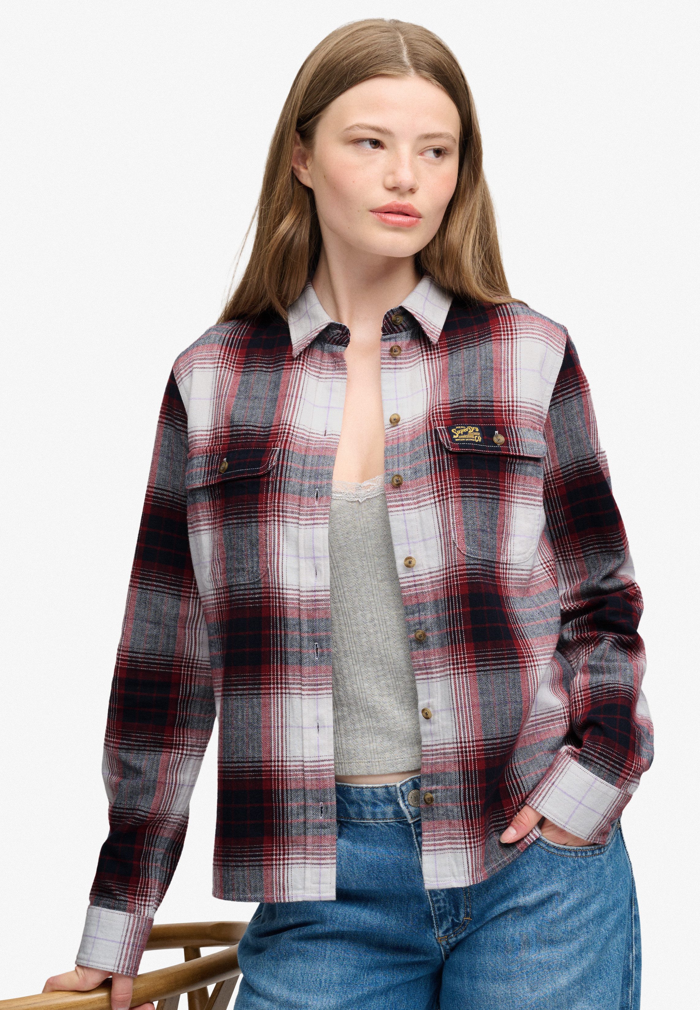 Superdry Karobluse LUMBERJACK CHECK FLANNEL SHIRT Baumwolle, regular fit