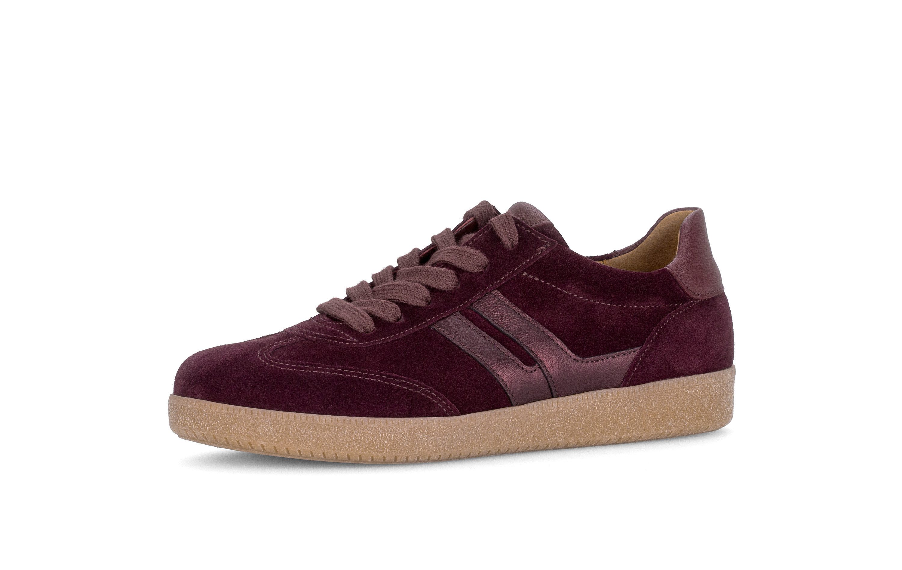 Gabor Sneaker Freizeitschuh, Halbschuh, Schnürer, Kontrastbesatz in Metallic-Optik