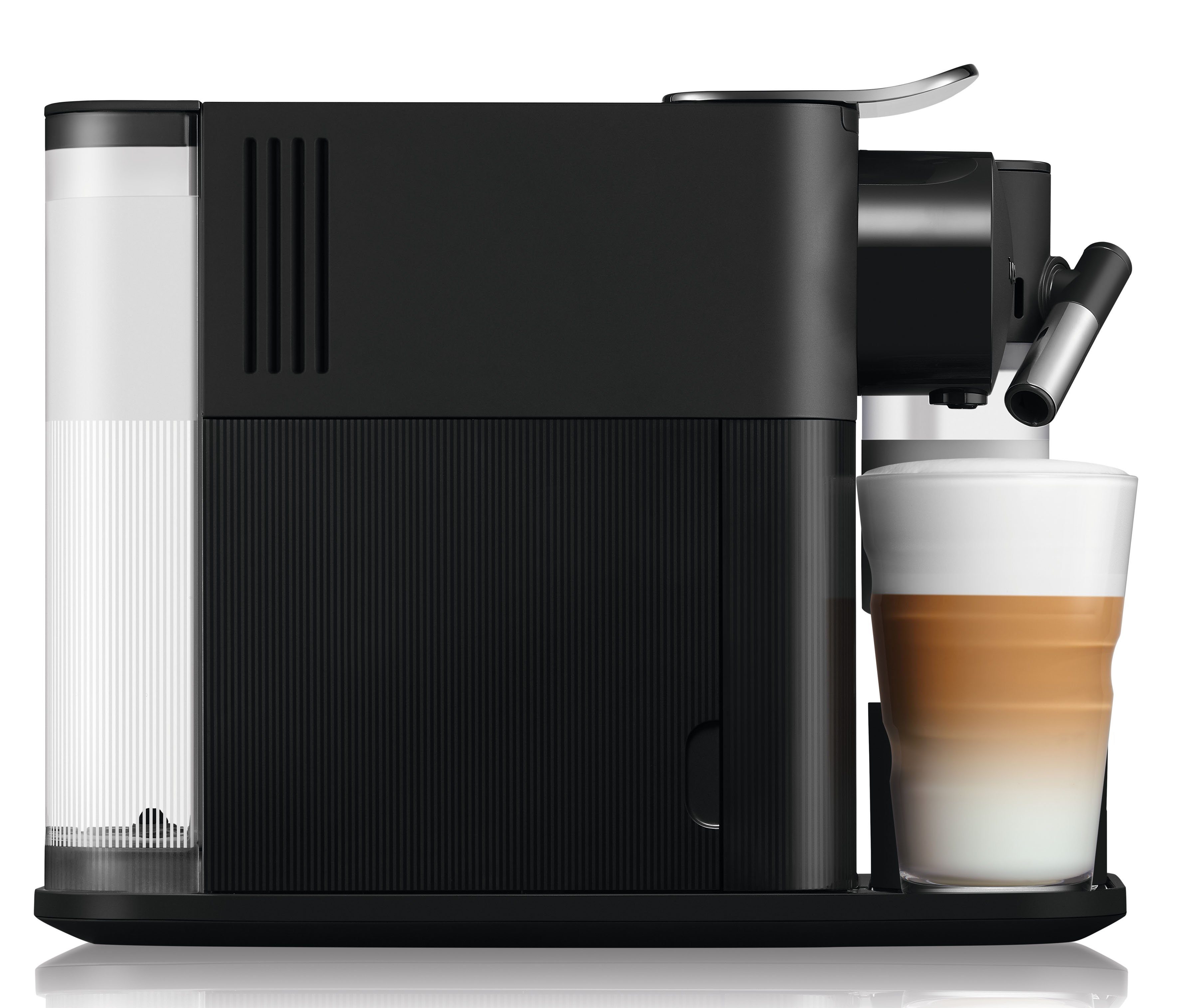 Lattissima Nespresso von Black, inkl. Willkommenspaket 7 mit One Kapseln DeLonghi, EN510.B Kapselmaschine