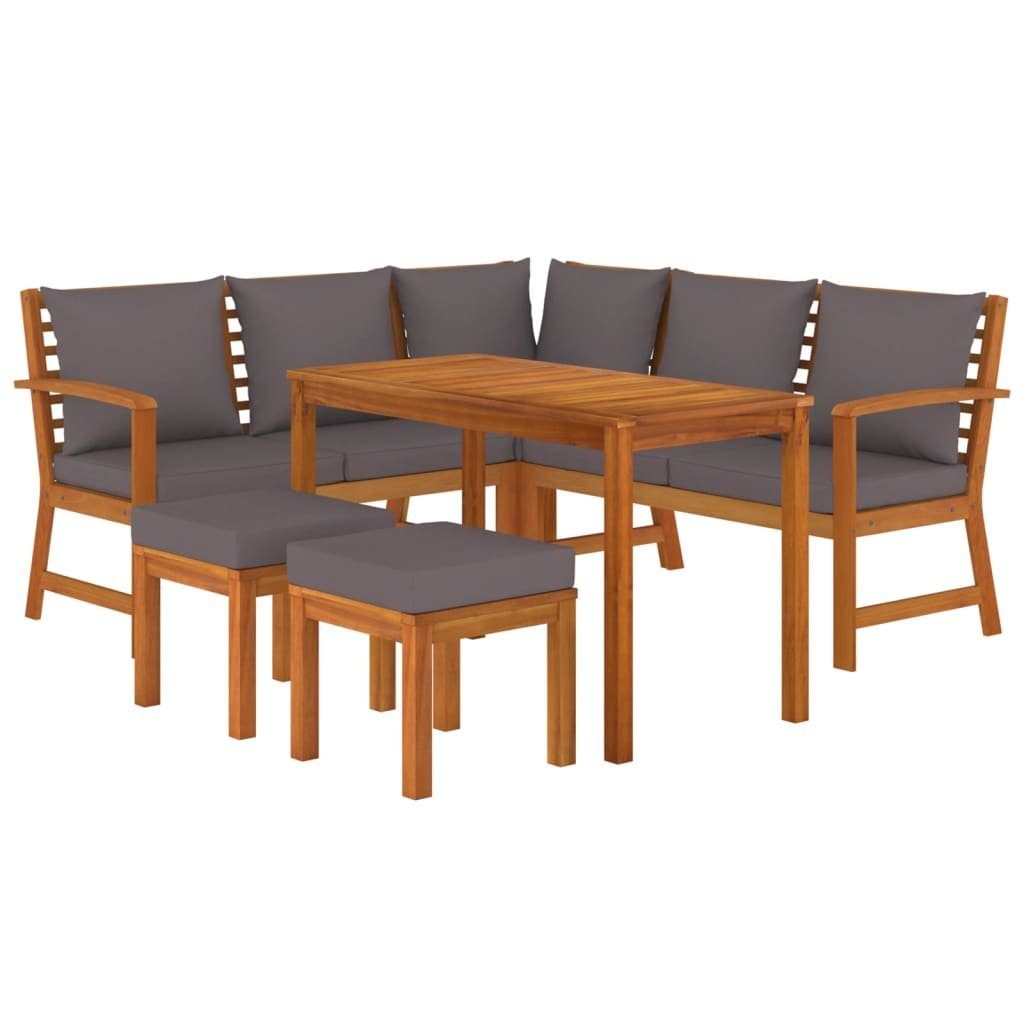 vidaXL Garten-Essgruppe 6-tlg. Garten-Essgruppe mit Kissen günstig online kaufen