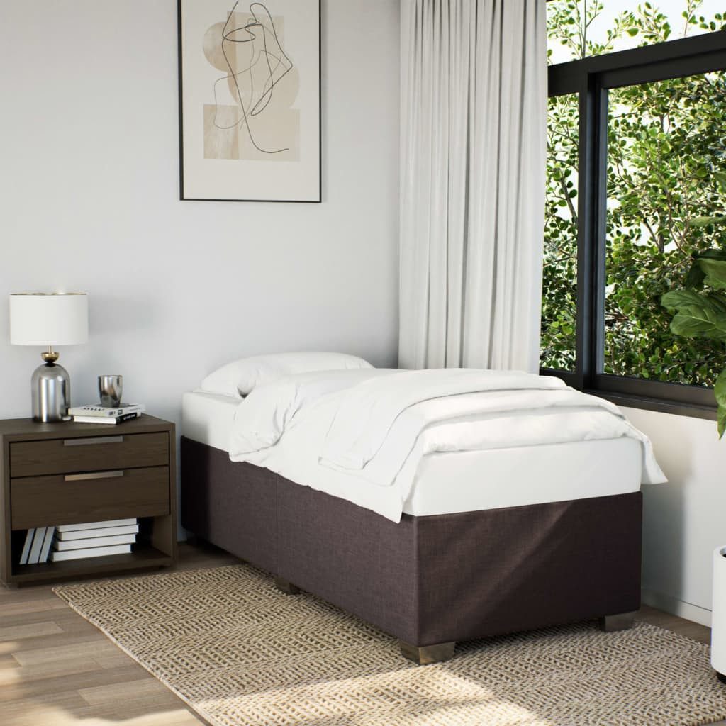 vidaXL Bett Boxspringbett mit Matratze Dunkelbraun günstig online kaufen