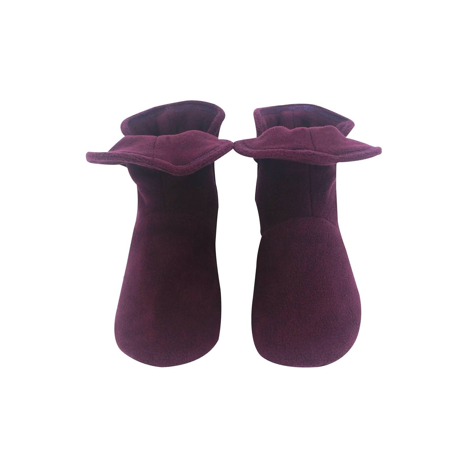 RAIKOU Hausstiefel Haussocken super flauschige Hüttenschuhe Hausschuh aus Micro Fleece mit ABS und Rutschfester Sohle