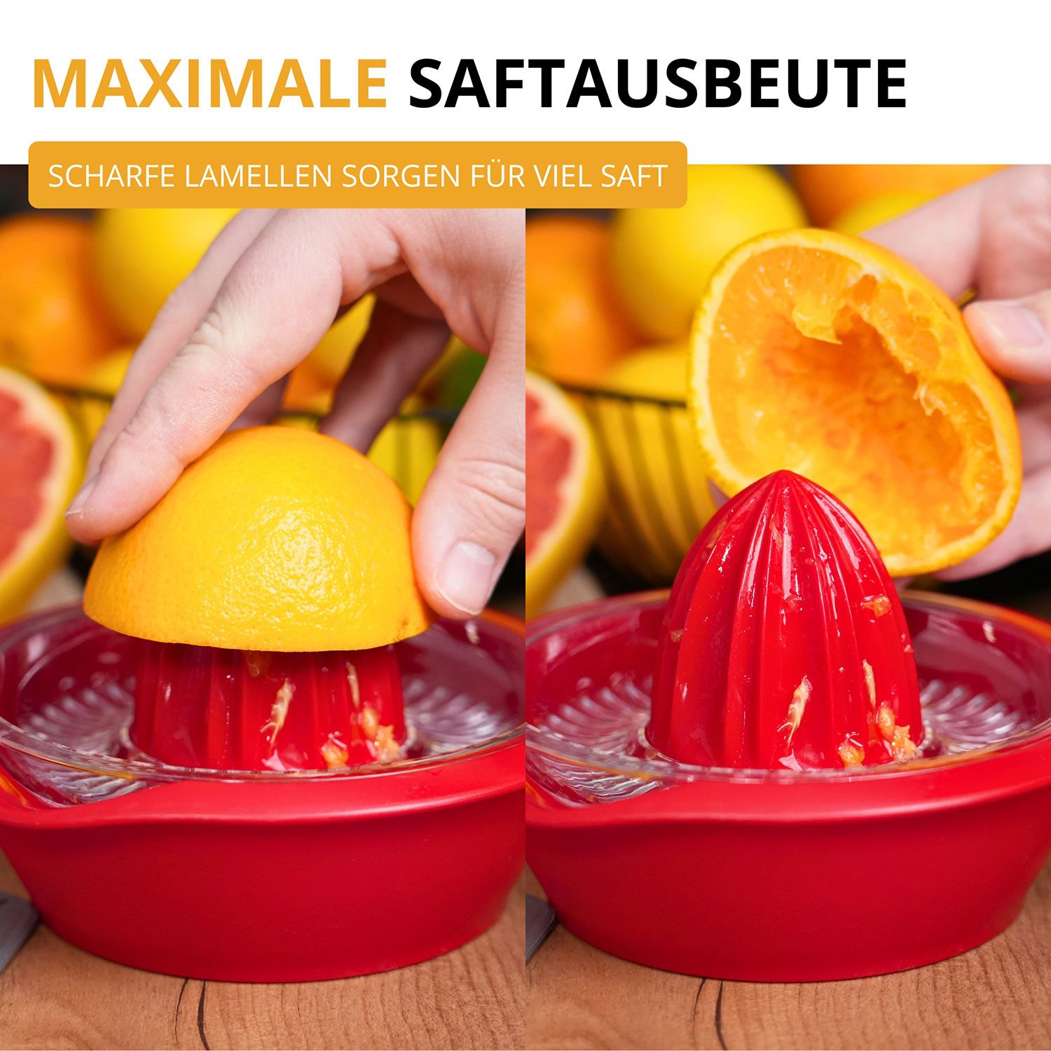 WESTMARK Zitruspresse Zitrus- und Orangenpresse »Limetta«, 350 ml, rot