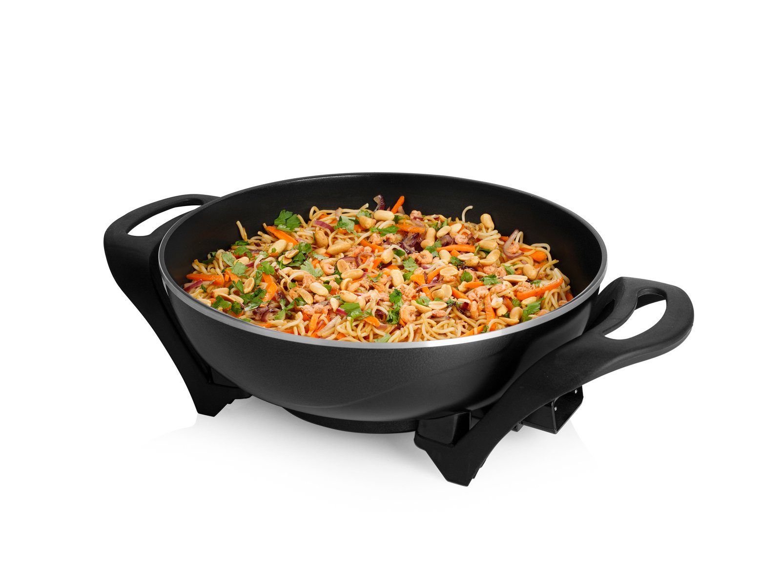 Tristar Elektrische Wokpfanne, 1500 W, Asia Wok Ø33cm 4,5Liter Elektro-Pfanne mit Glas Deckel - Partypfanne