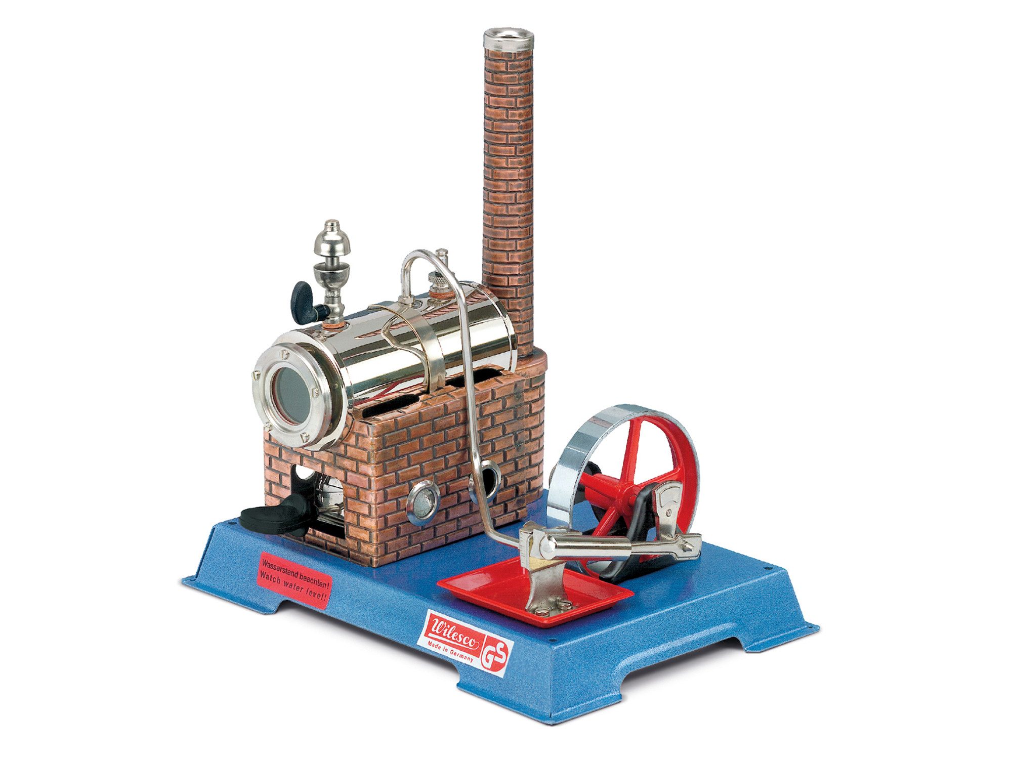 Wilesco Experimentierkasten Dampfmaschine D6, (Set, 1-tlg., 1), mit vernickeltem Messingkessel und Domdampfpfeife