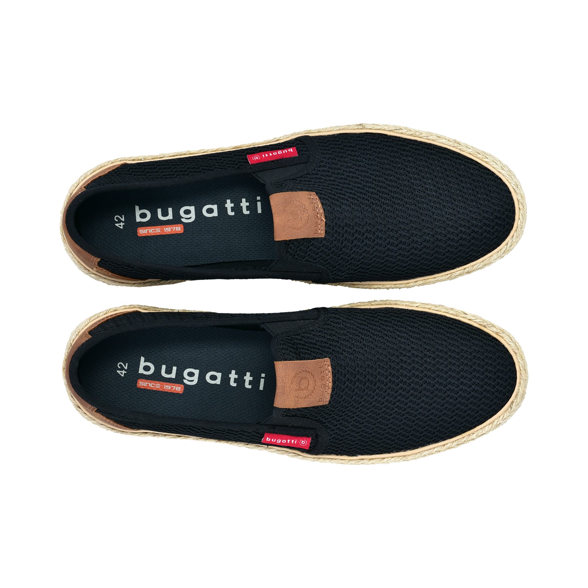bugatti Espadrille Slipper, Schlupfschuh, Sommerschuh mit Kontrastdetails