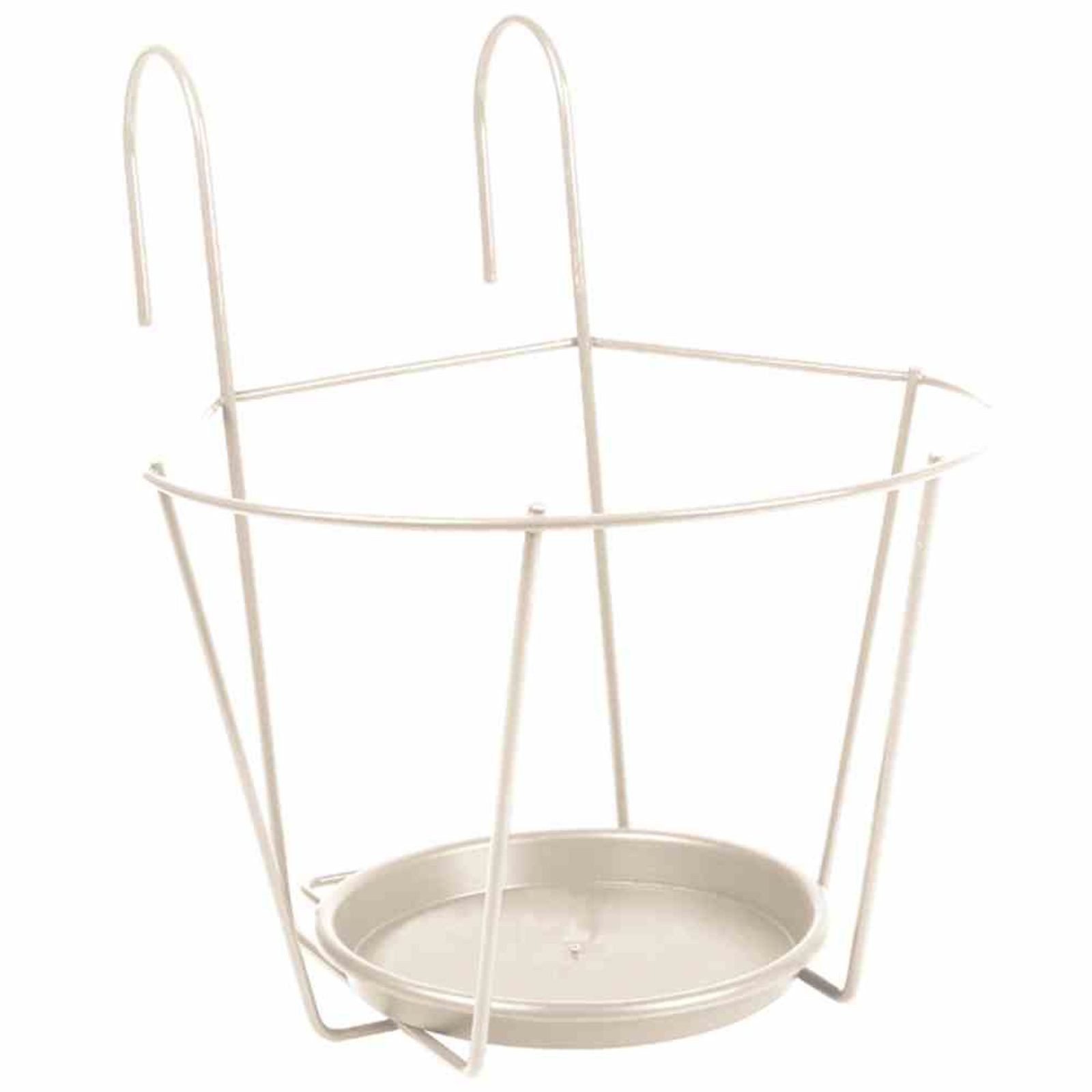 Jardifer Blumenkastenhalter Haken-Topfhalter 25 cm weiß