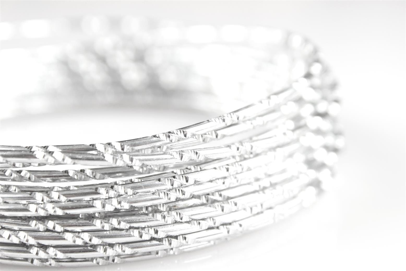 Goodwei Ювелирная проволока Aluminiumdraht 2mm x 5 m, Diamant-Effekt 1, Eloxiert