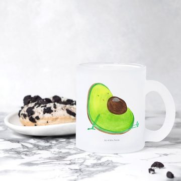 Mr. & Mrs. Panda Teeglas Avocado Schwangerschaft - Transparent - Geschenk, Teebecher, Teetasse, Premium Glas, Edler Aufdruck