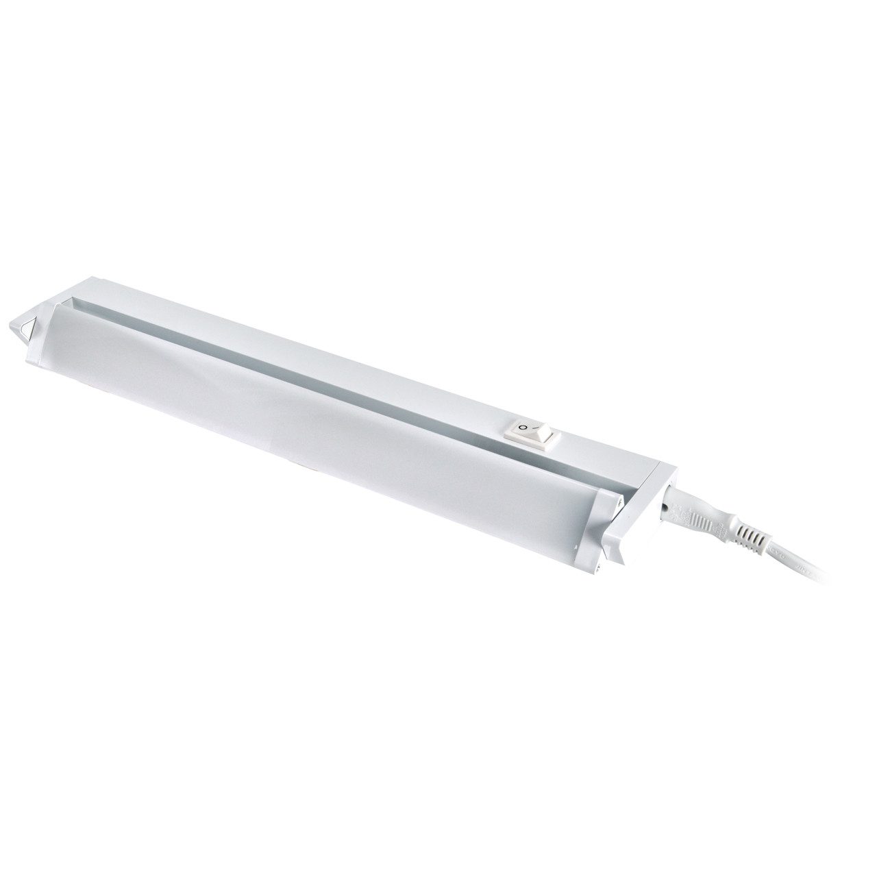 Licht-Erlebnisse Wandleuchte HEROS, LED, Neutralweiß, LED Aluminium mit Schalter 33 cm breit Weiß länglich 670 lm