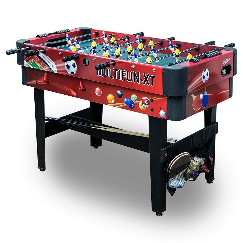 Carromco Multifunktionstisch Multigame Multifun-XT 14 in 1 Spieletisch, mit Spielen wie Kicker, Billard, Tischtennis und mehr