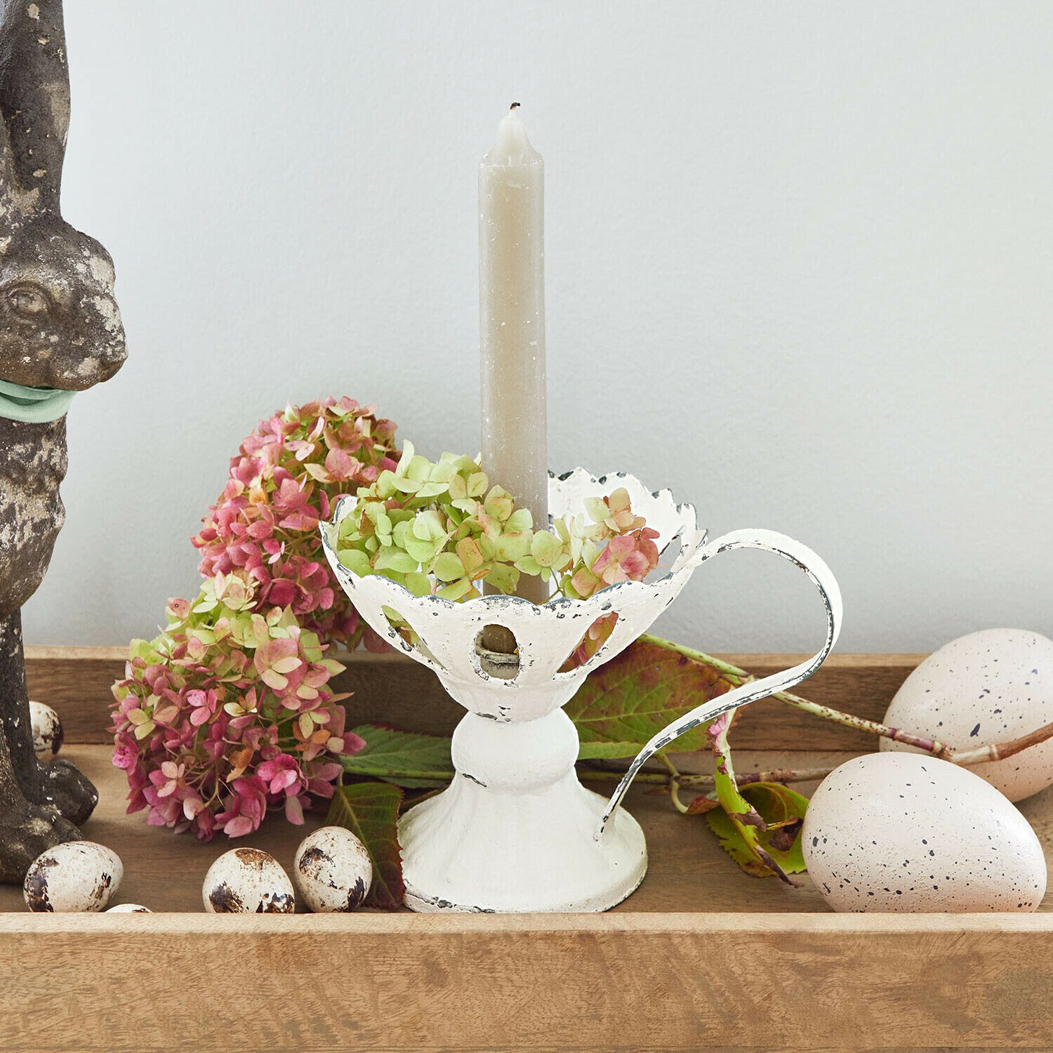 Mirabeau Kerzenständer Kerzenhalter Ashwyn antikweiß