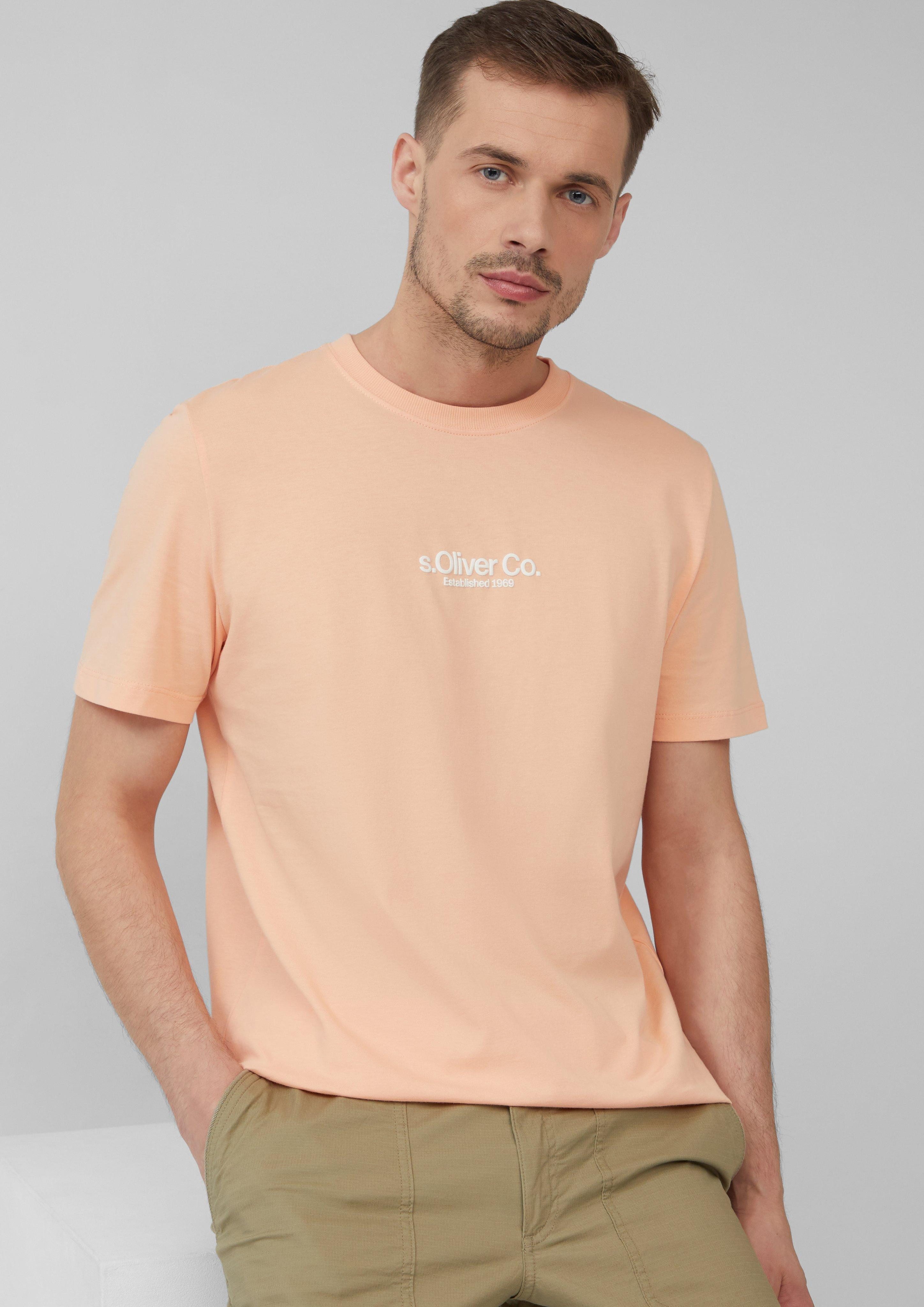 s.Oliver Kurzarmshirt T-Shirt aus Baumwolle mit günstig online kaufen
