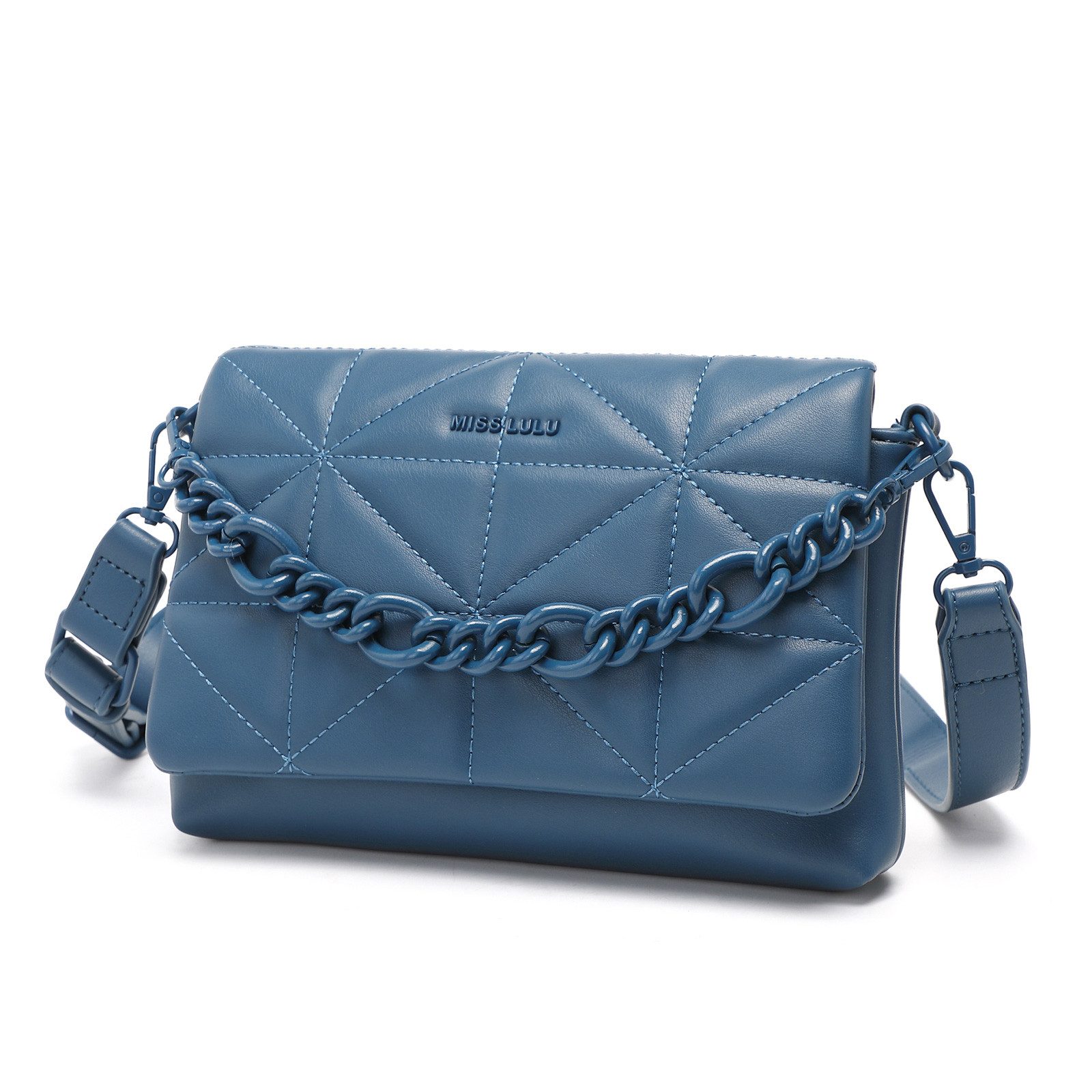 Miss Lulu Umhängetasche Gesteppte Damen-Handtasche – Klassische Umhängetasche aus PU-Leder