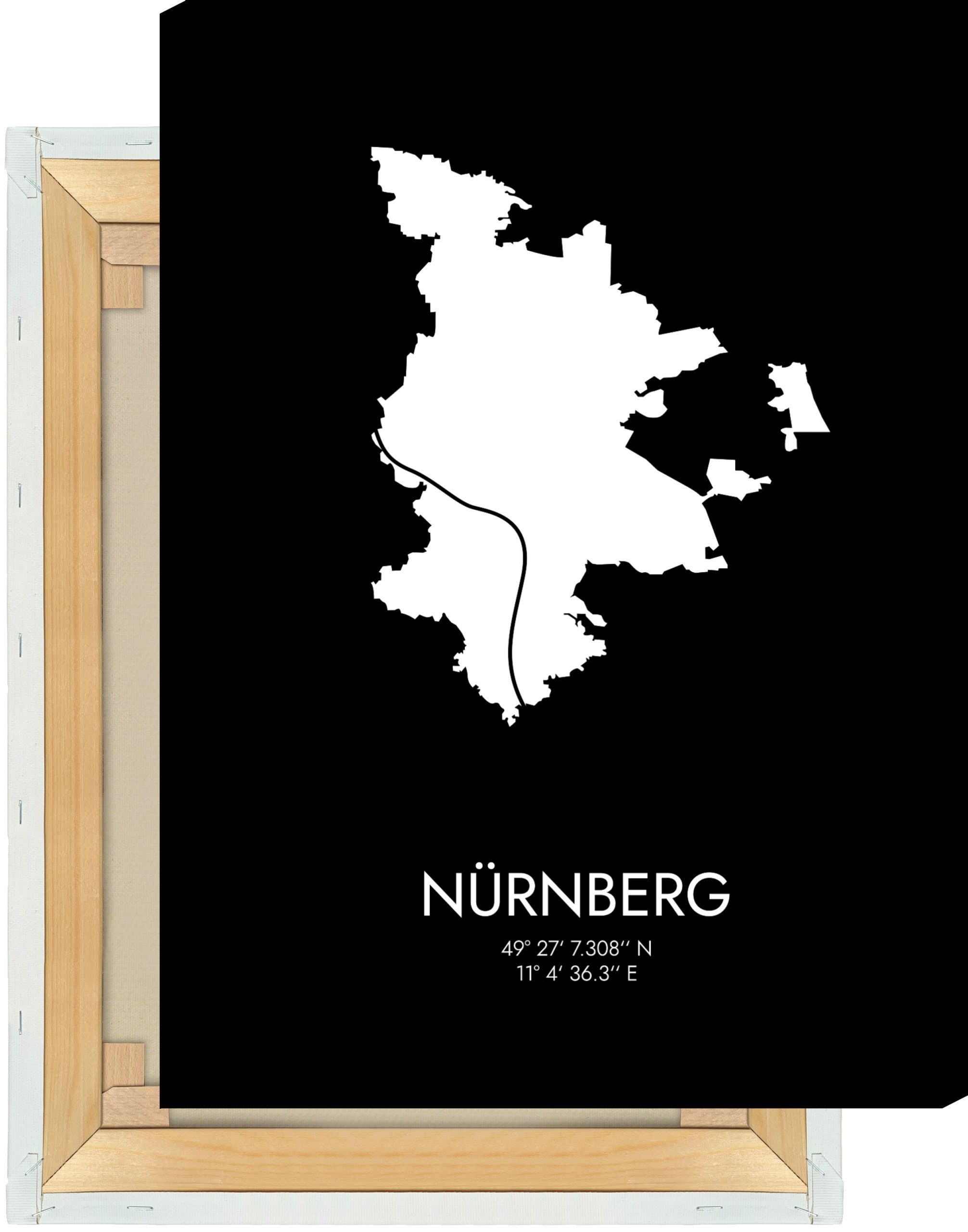 MOTIVISSO Leinwandbild Nürnberg Koordinaten #3
