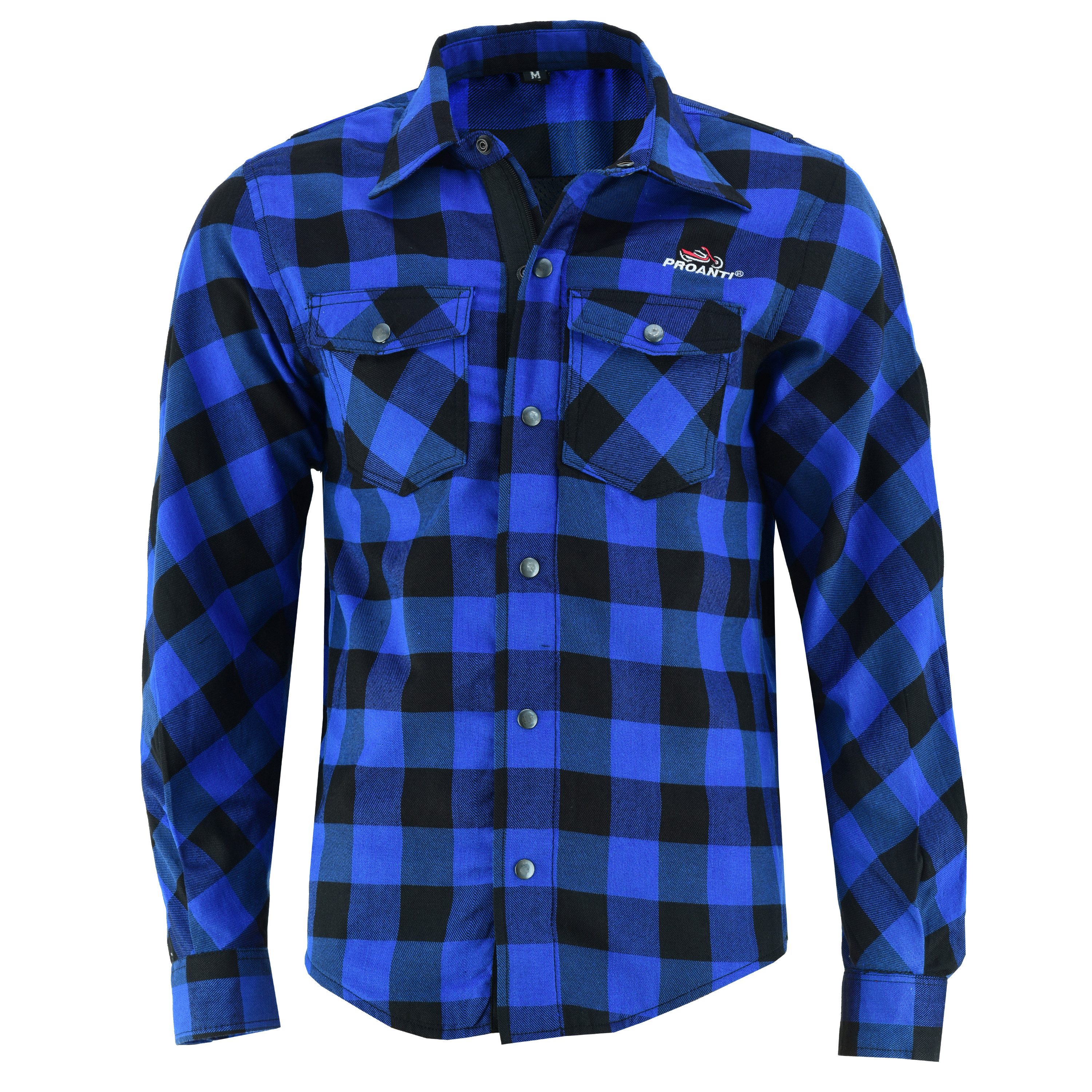 Motorradjacke Motorradhemd Aramid – Sommer Chopper Motorrad Hemdjacke blau