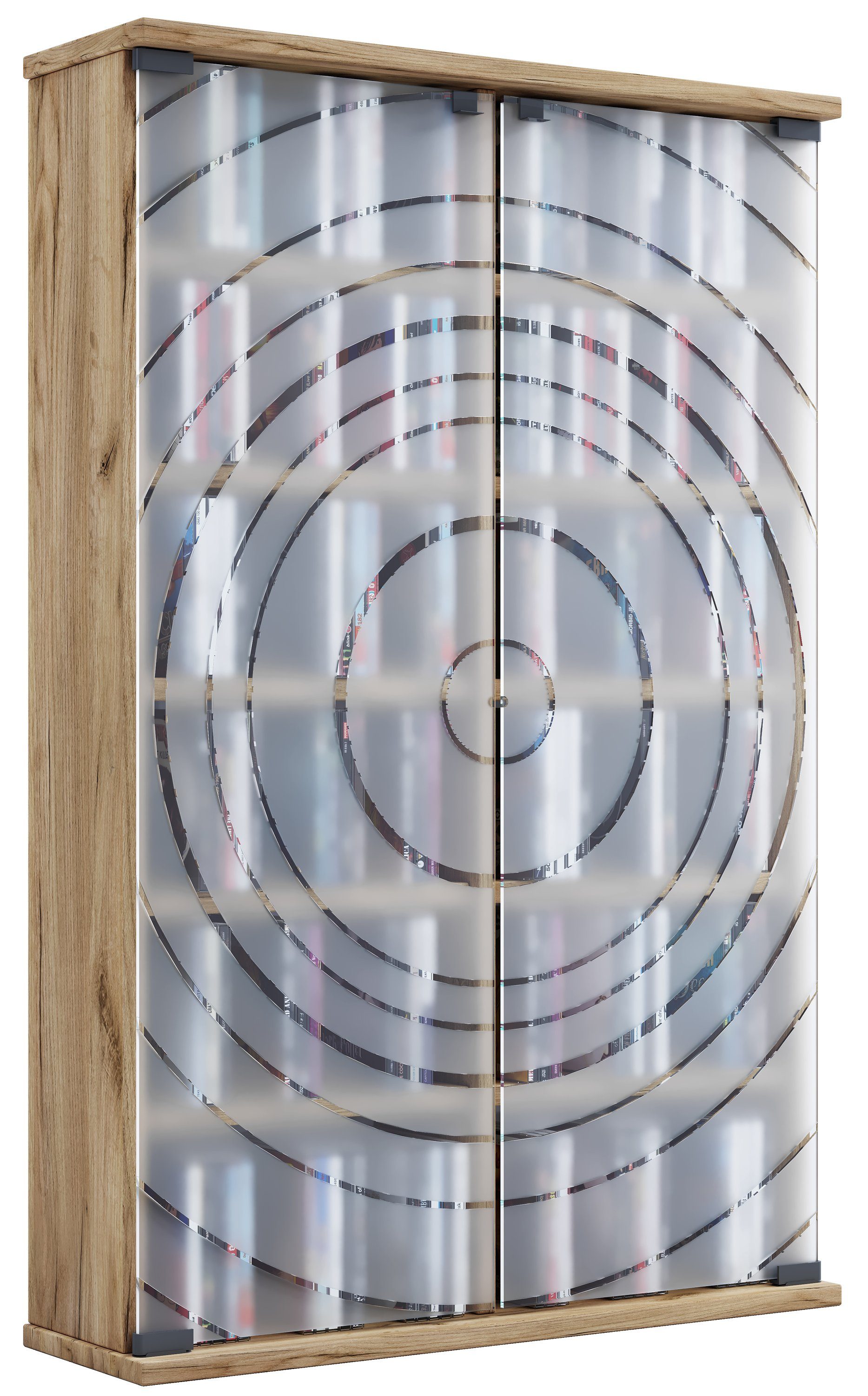 VCM CD-Regal Holz CD DVD Stand Regal Schrank Glastür Tilano L günstig online kaufen