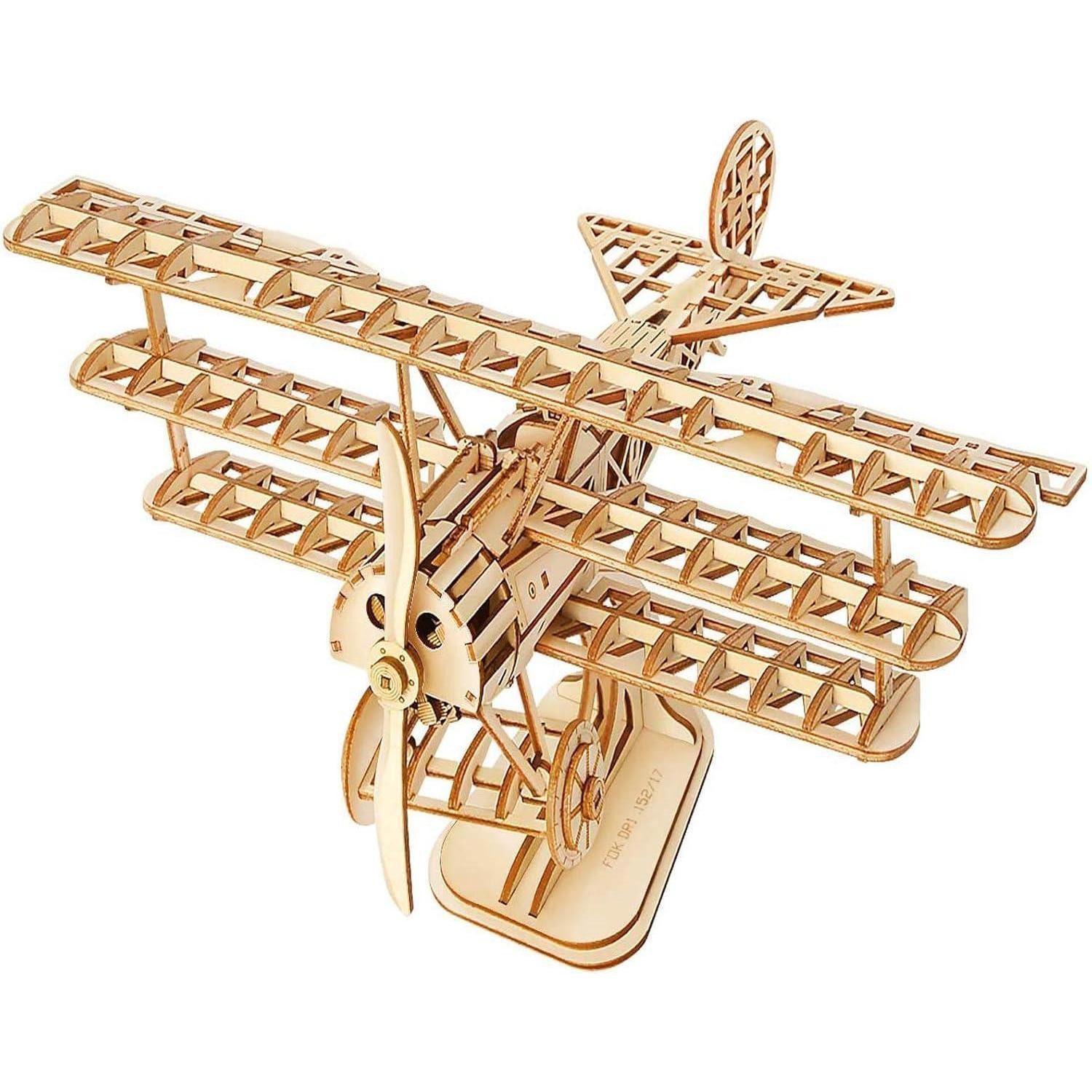 LuxusKollektion 3D-Puzzle Holz Puzzle Baukasten Flugzeug 3D DIY Spielzeug Geschenk Kinder, Puzzleteile