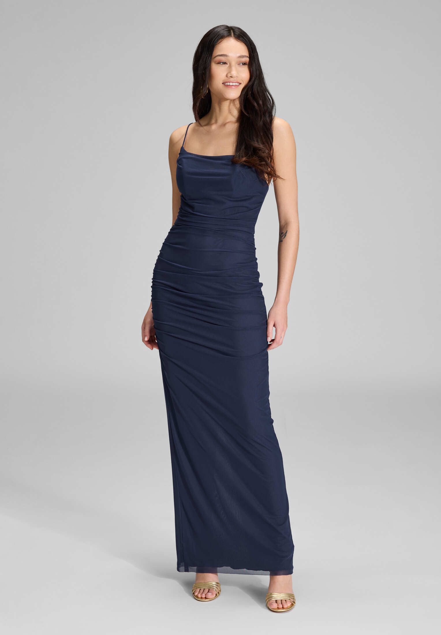 Hey Kyla Abendkleid - Bodycon-Kleid mit feinen Raffungen Figurbetonte Passform