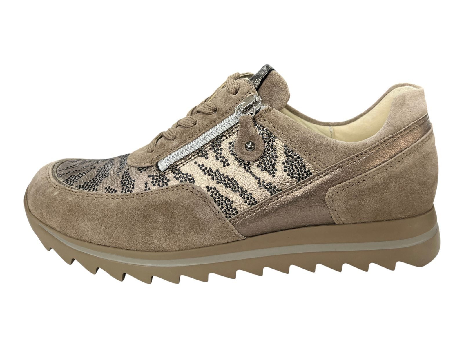 Waldläufer Damen Schnürschuh Haiba 923019-410-093 strom bronce iron Schnürschuh