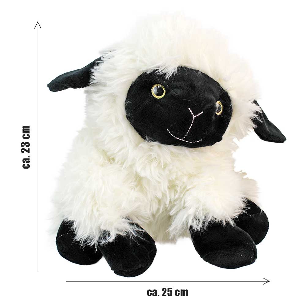 BEMIRO Kuscheltier Schaf Kuscheltier mit schwarzem Kopf - ca. 23 cm (1-St)