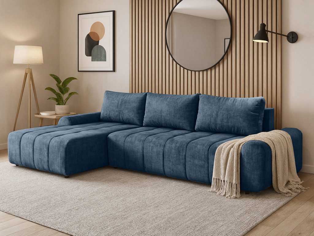 Beautysofa Ecksofa COSTA mit Schlaffunktion & Bettkasten, modernes Design