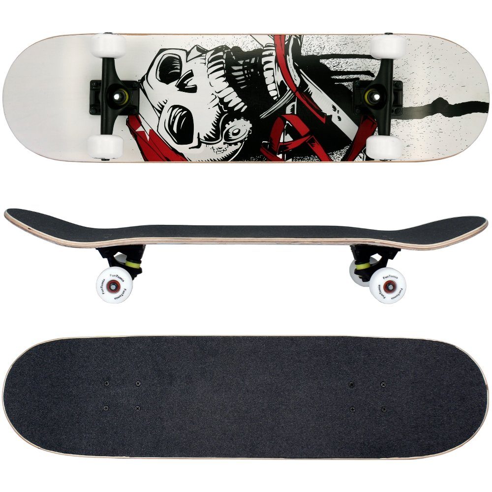 Skateboard Skateboard mit Mach1 ABEC-9 Kugellager 7-lagigem Ahornholz 100A Rollen