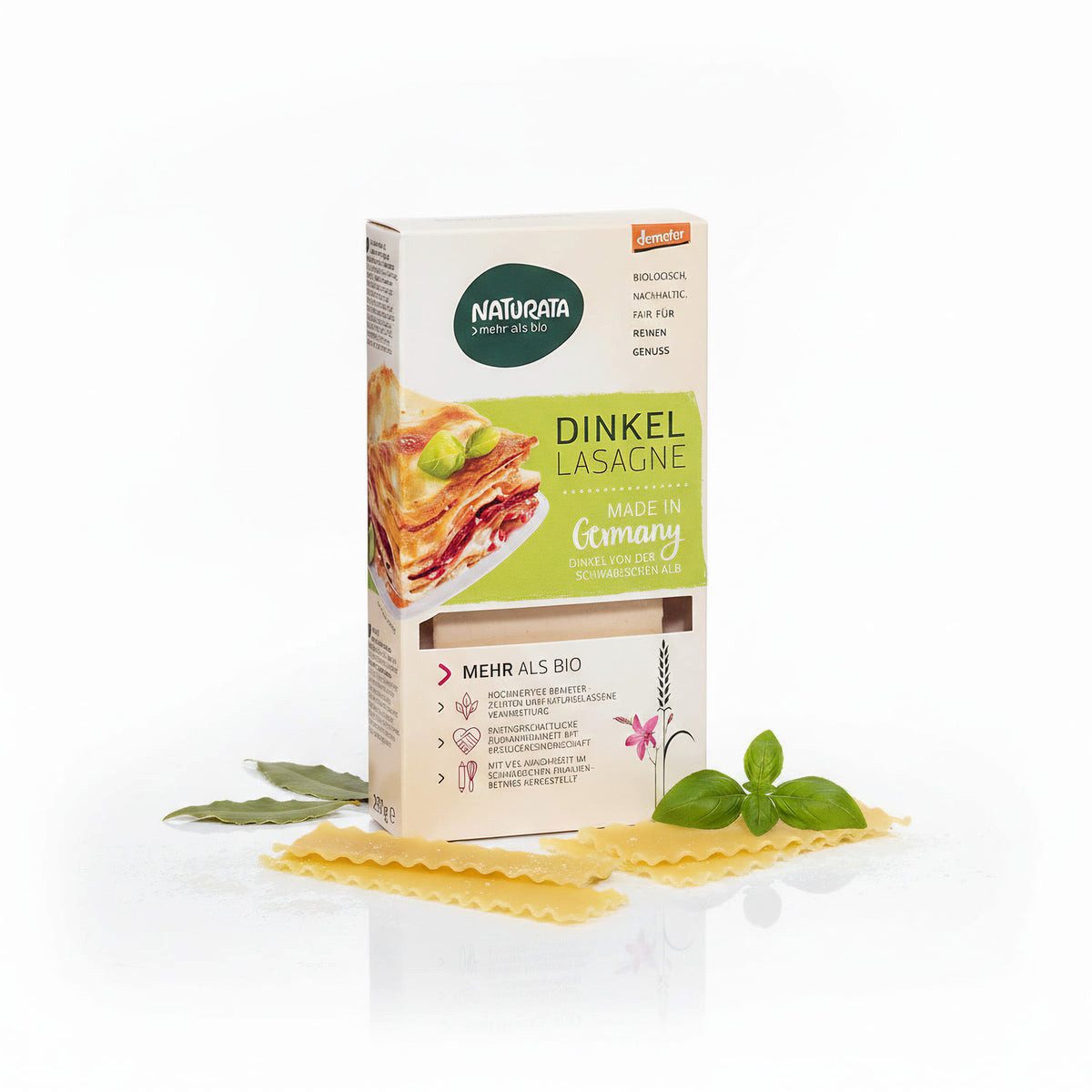Natura Nudeln Naturata Bio Dinkel Lasagne Platten