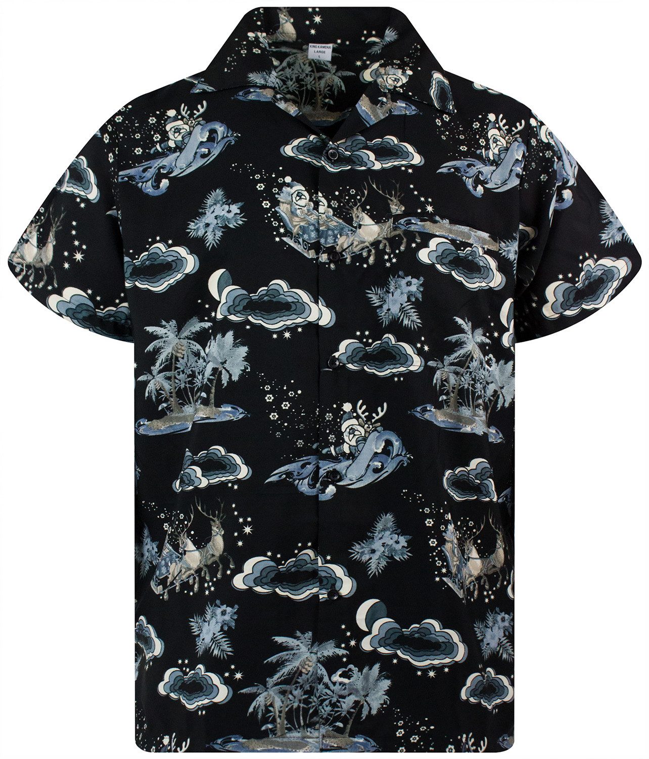 King Kameha Hawaiihemd Christmas Island Funky Hawaii-Hemd Kurzarm Front-Tas günstig online kaufen