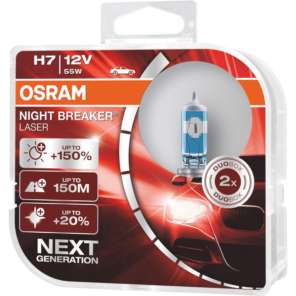 OSRAM Night Gener Breaker® Halogen Next Leuchtmittel Osram KFZ-Ersatzleuchte Laser 64210NL-HCB