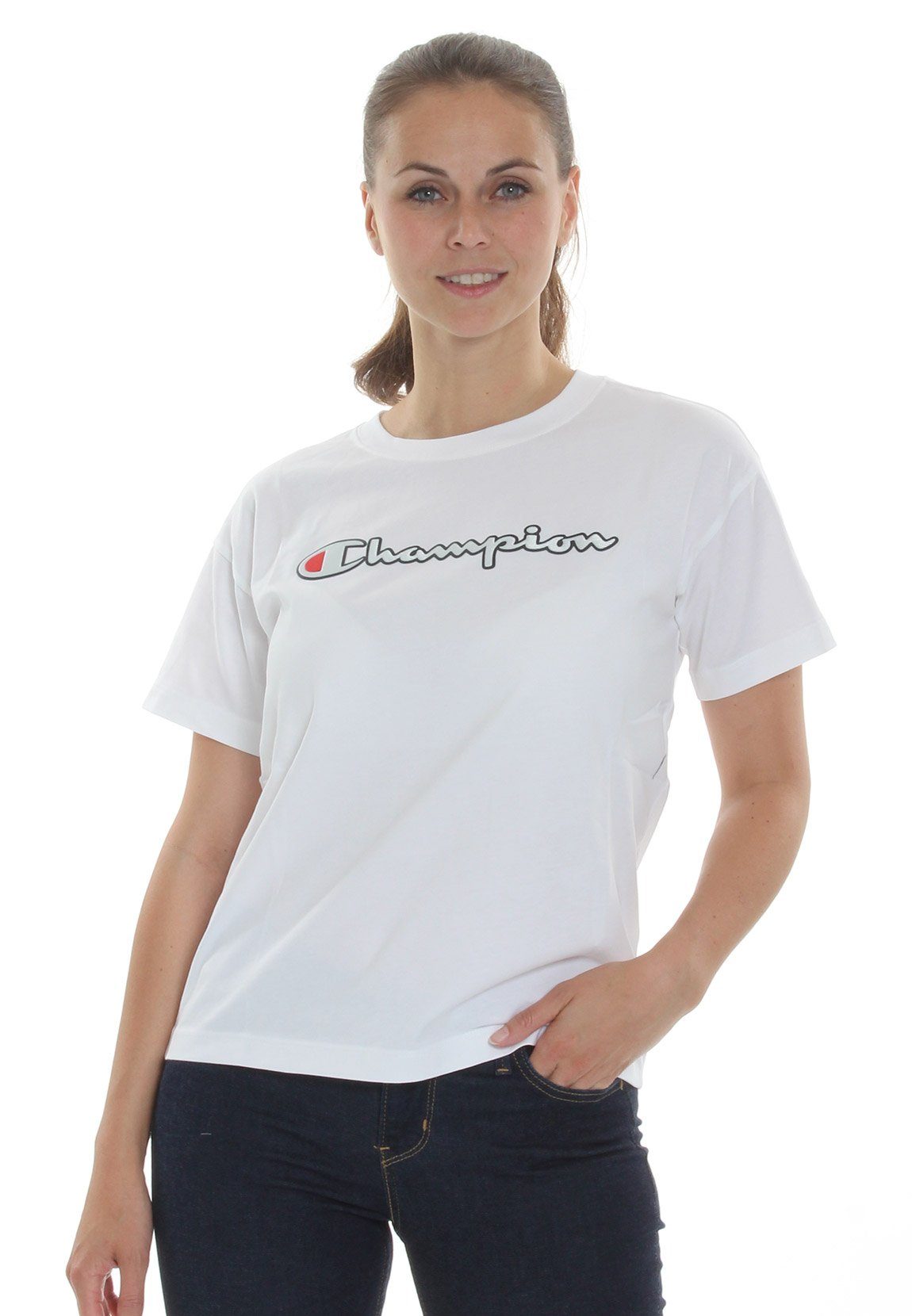 Champion T-Shirt »Champion Damen T-Shirt 112650 WW001 WHT Weiß« online  kaufen | OTTO
