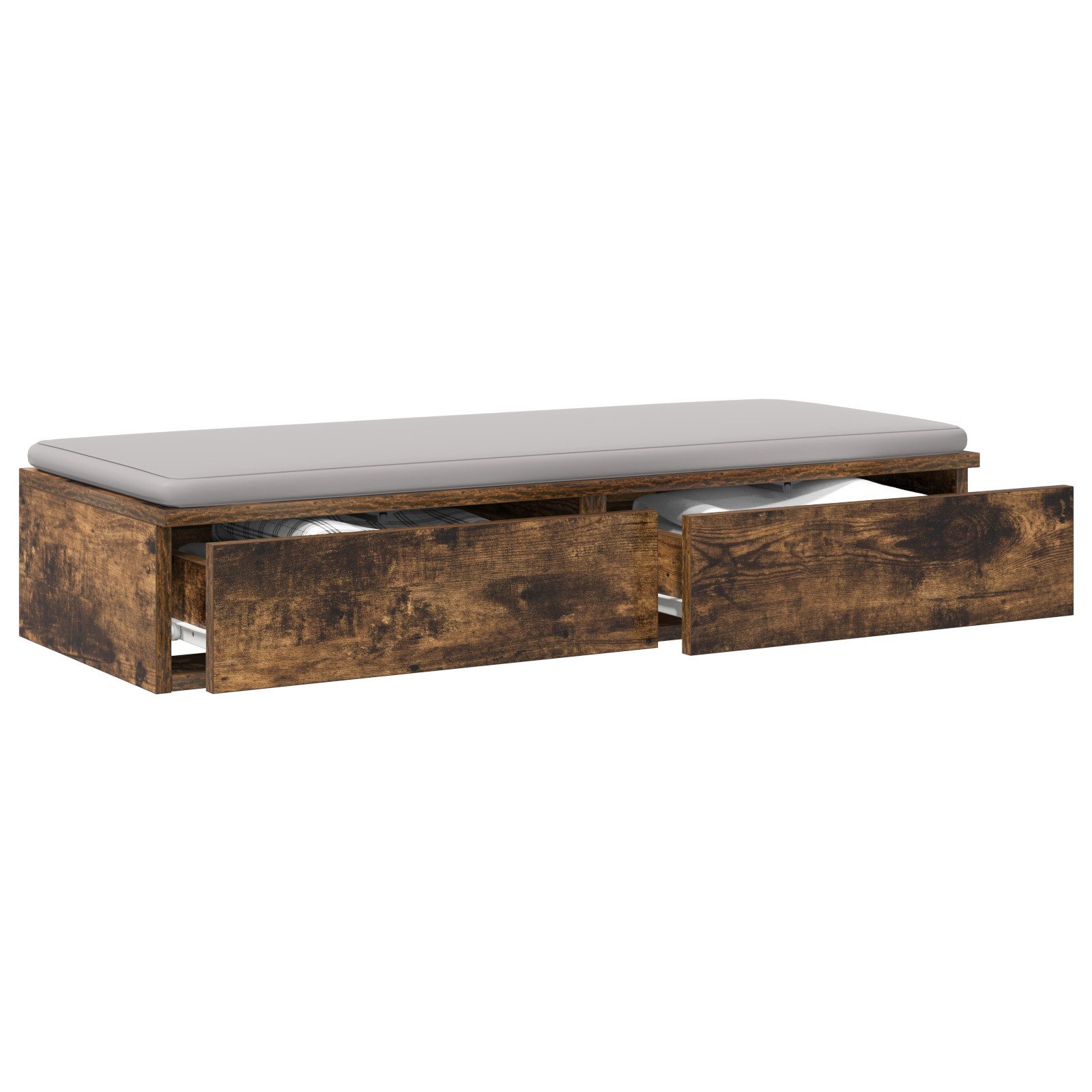 vidaXL Nachttisch Bettschubladen Räuchereiche 80x36,5x16,5 cm günstig online kaufen