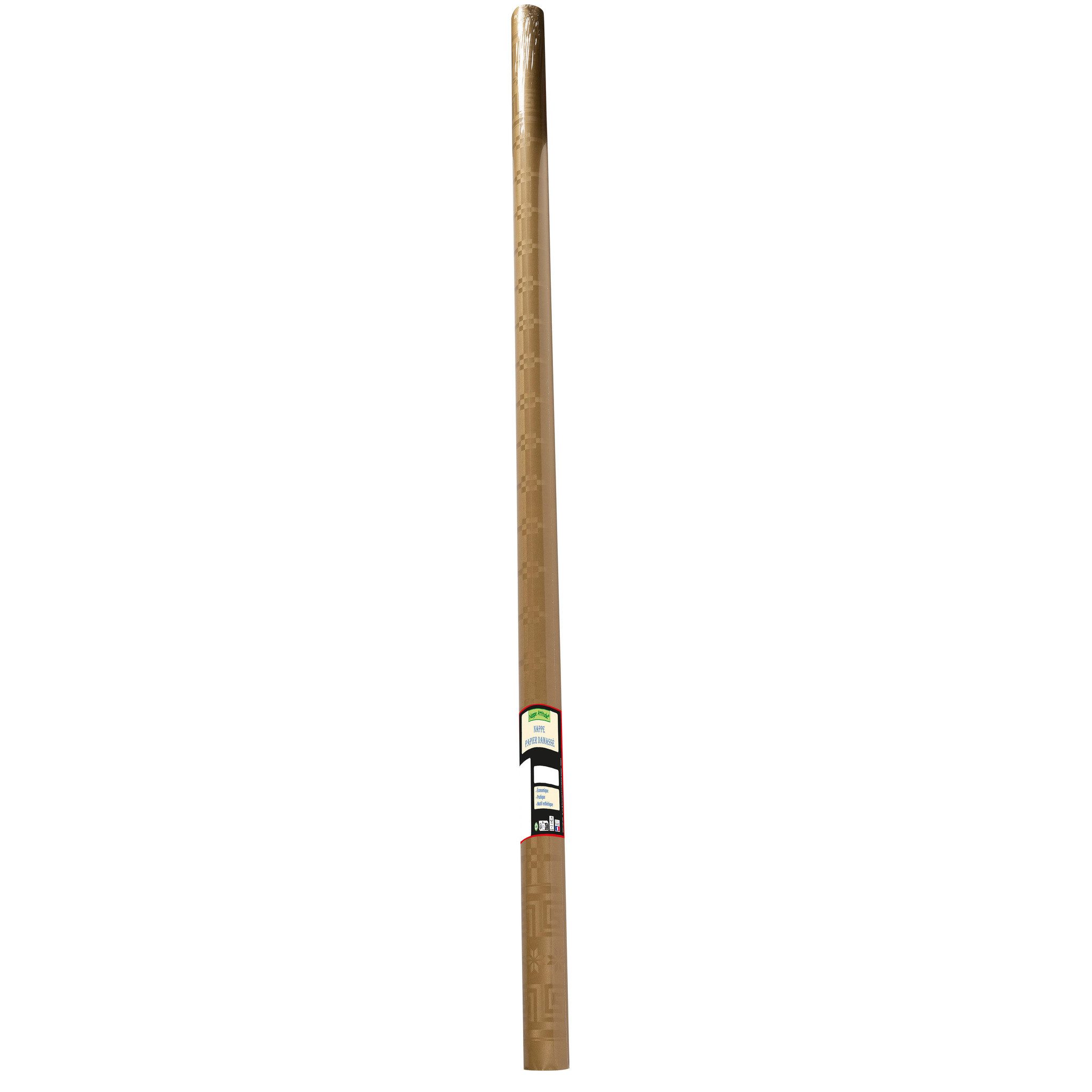 PROnappe Tischband 12x Papiertischdecke Rolle Damastprägung - 6x1,18m - Gold RD260657I
