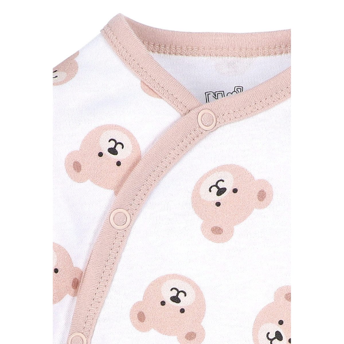 NINI Langarmwickelbody Teddybär Unisex Kinder (1-tlg) Langarm Einteiler, Body, Longsleeve-Body, Bodysuit, Stretchbody