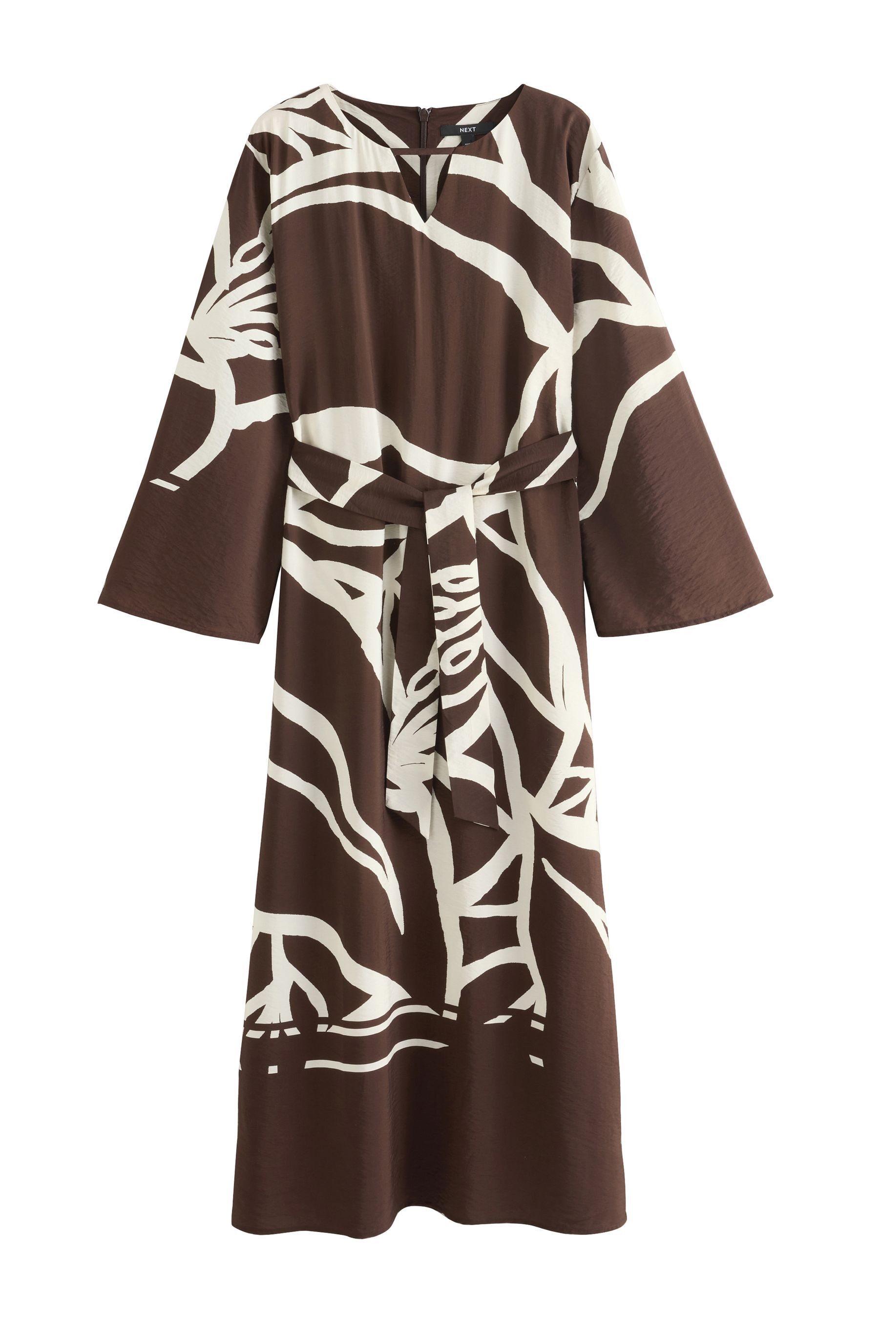 Next Maxikleid Maxi-Kaftankleid mit V-Ausschnitt und 3/4-Ärmeln (1-tlg) günstig online kaufen