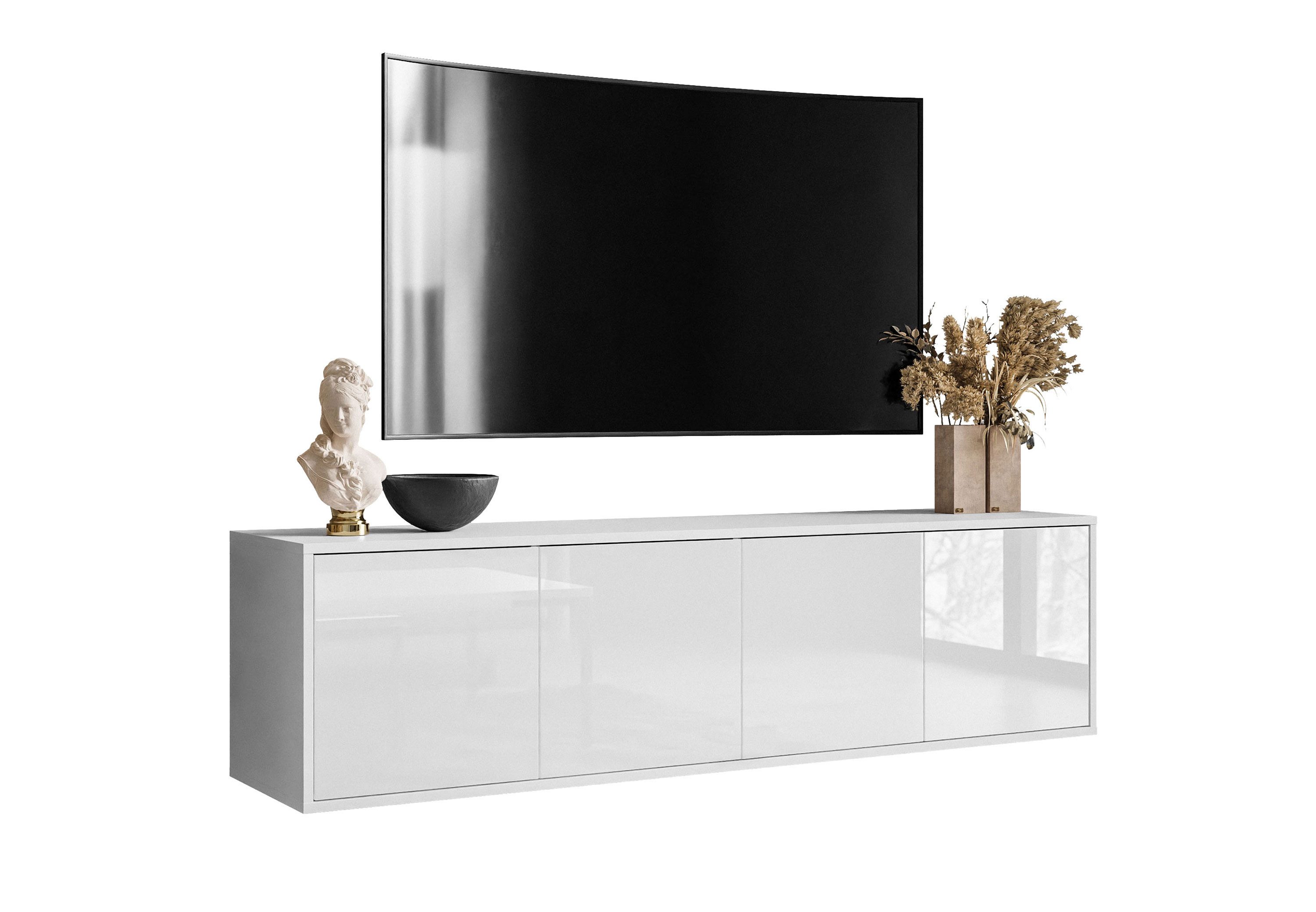 Lookway TV-Schrank SANAYI in Weiß Hochglanz Breite: 156 cm günstig online kaufen