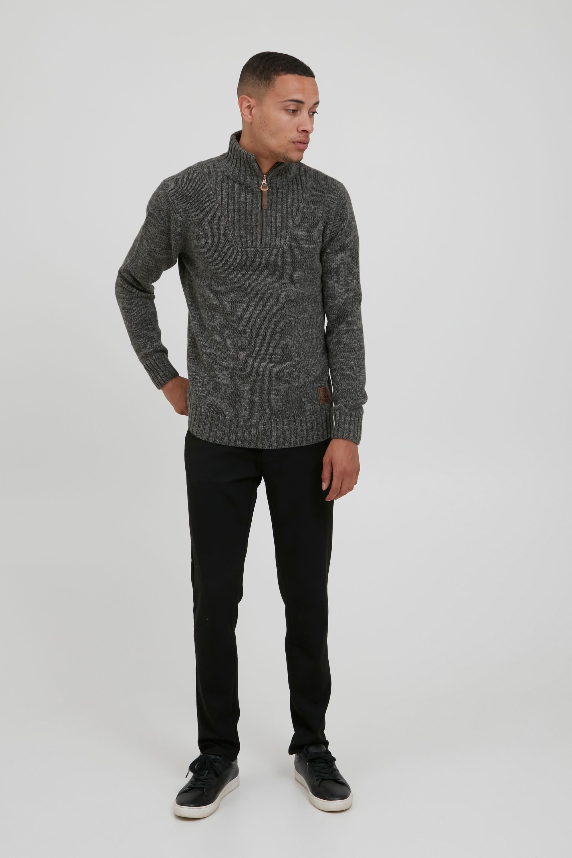 !Solid Troyer SDPhilostrate Strickpulli in Melange-Optik
