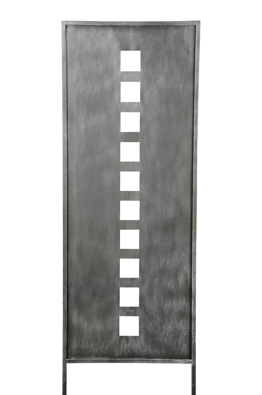 finehomegarden Gartenstecker Stele Metall Quadrat Sichtschutz grau (1-St) Windschutz Outdoor H199cm B64cm Dekowand Garten / Paket-Sperrgut