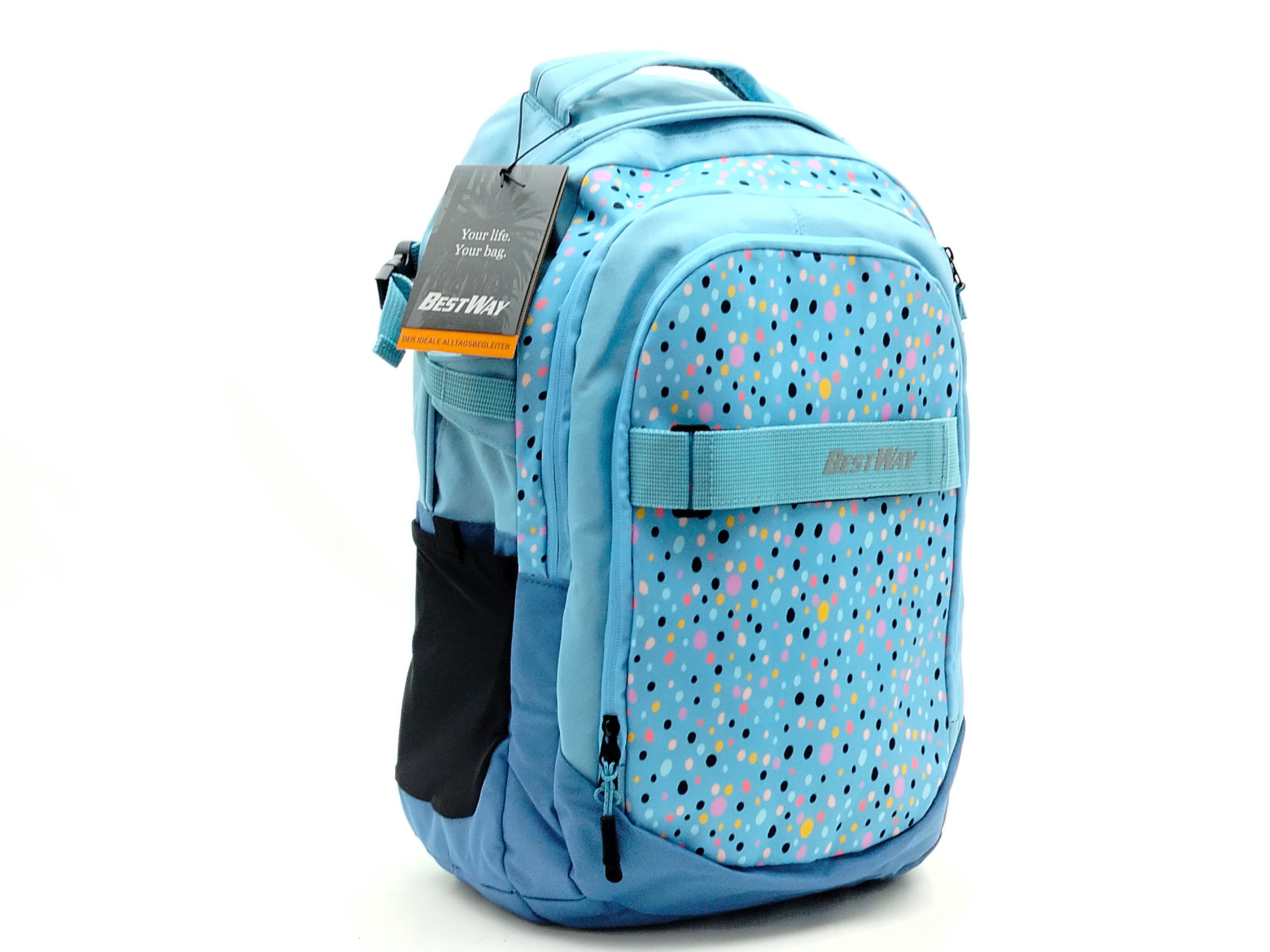 BESTWAY Schulrucksack Rucksack taubenblau