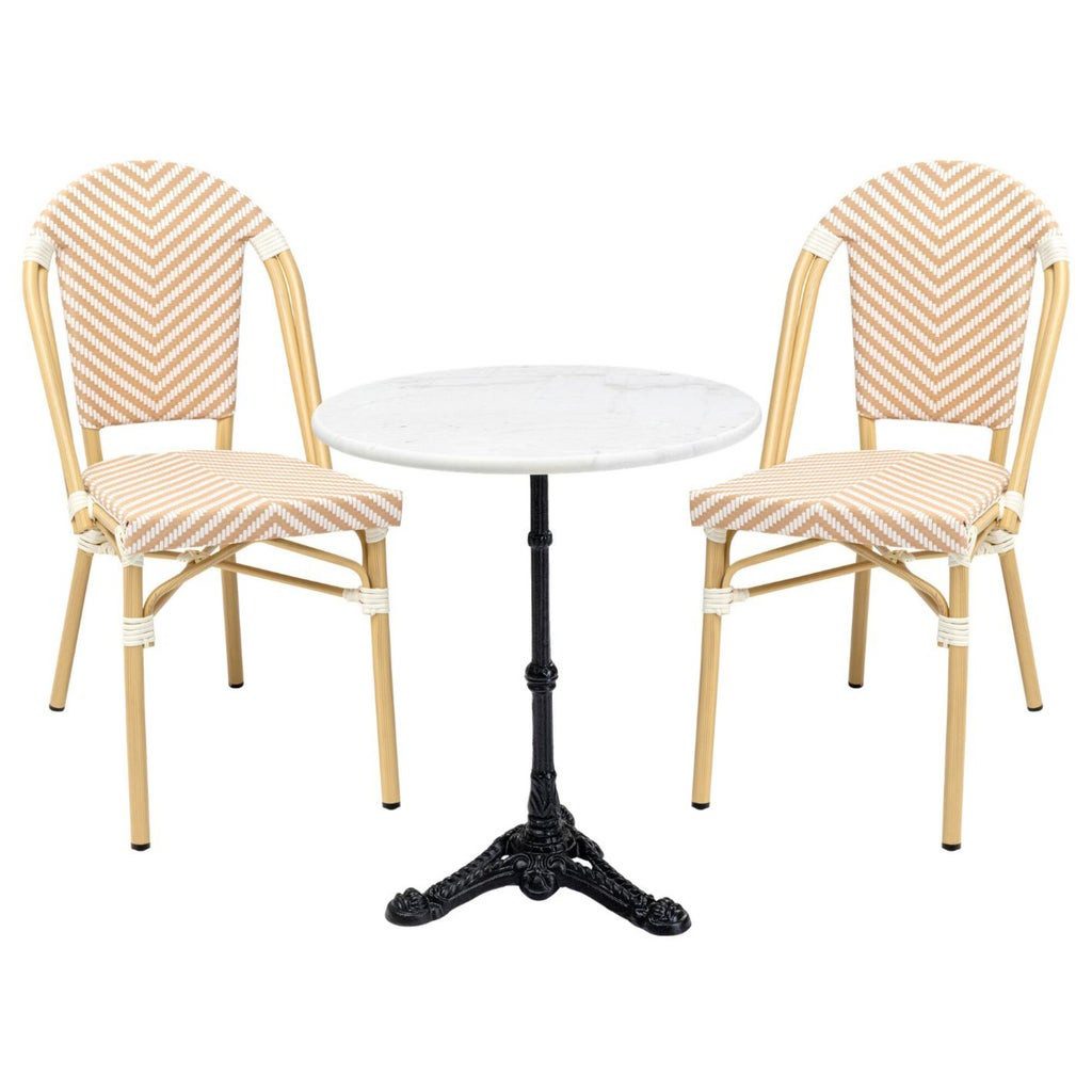 Kare Design Gartenlounge-Set French Bistro, (3-tlg., 2 Stühle, 1 Esstisch)