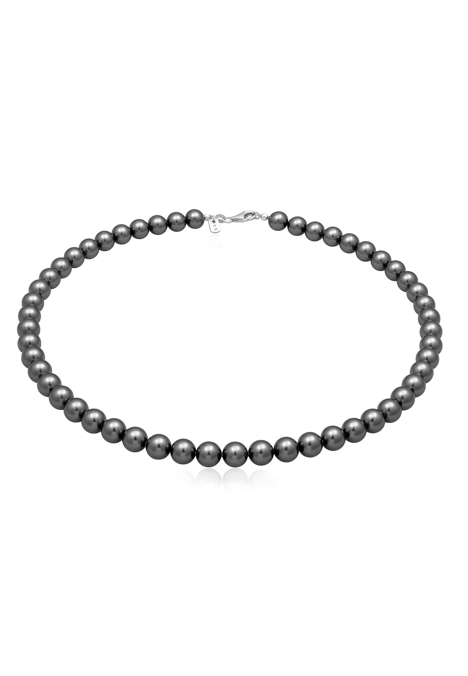 Kuzzoi Silberkette Herren Perlenkette 925 Perlen Silber synthetische