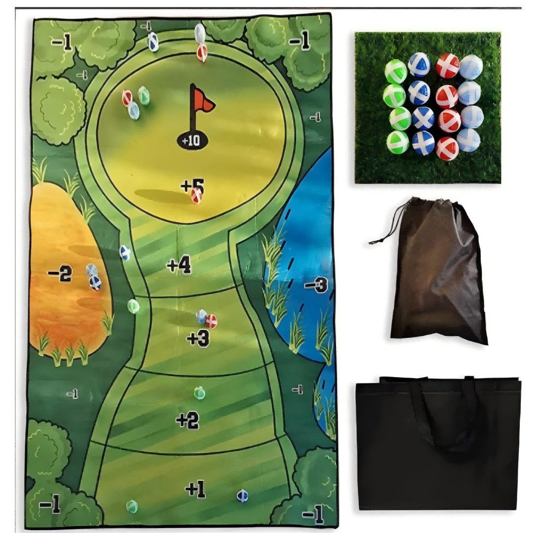 Kityhome Golf-Abschlagmatte Golf Trainingsmatte für Chip-Schläge - Indoor & Outdoor Übungs-Set (Set, Platzsparend & transportabel), Ideal für Drinnen & Draußen