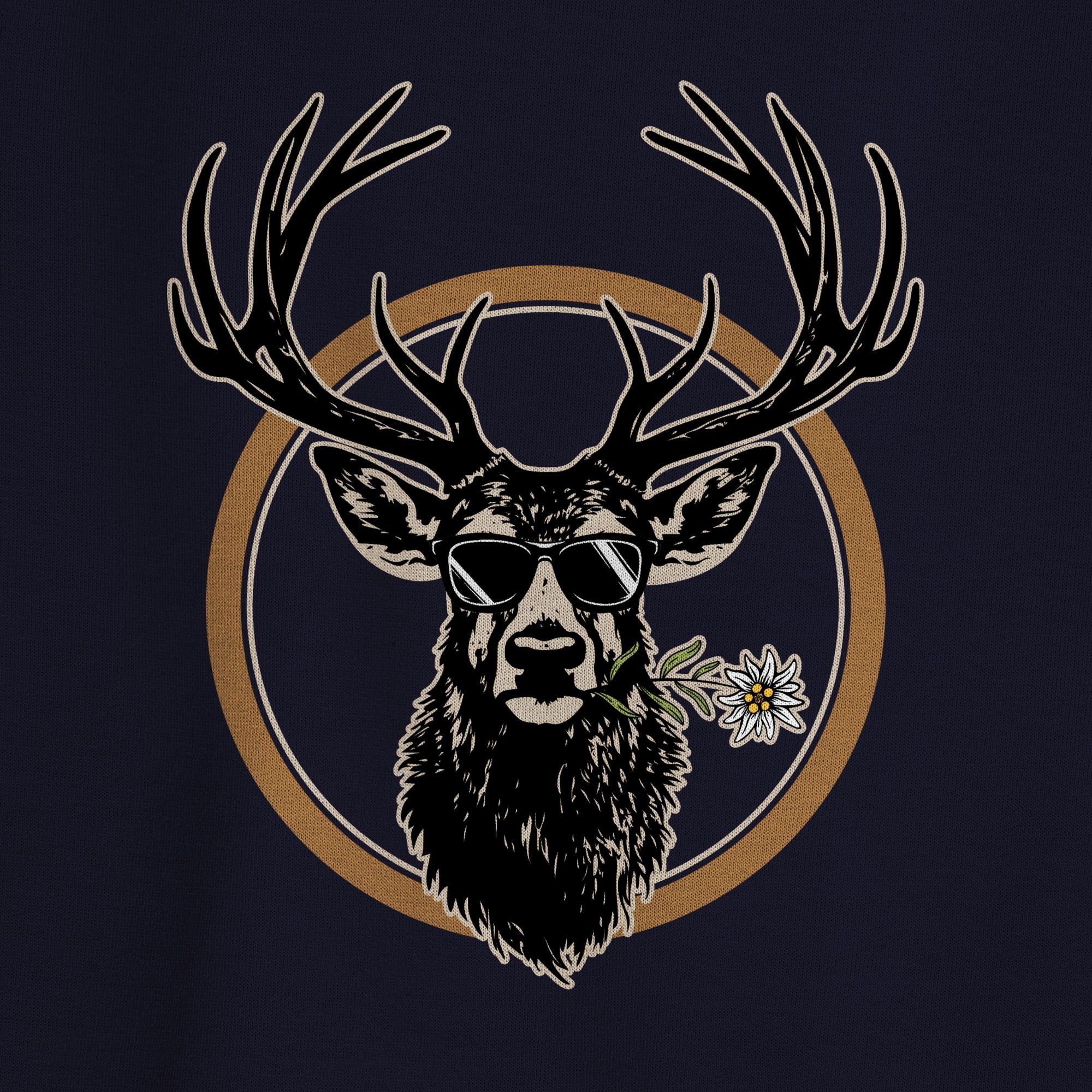 Shirtracer Sweatshirt Cooler Hirsch Hirschgeweih Jäger (1-tlg) Mode für Oktoberfest Herren