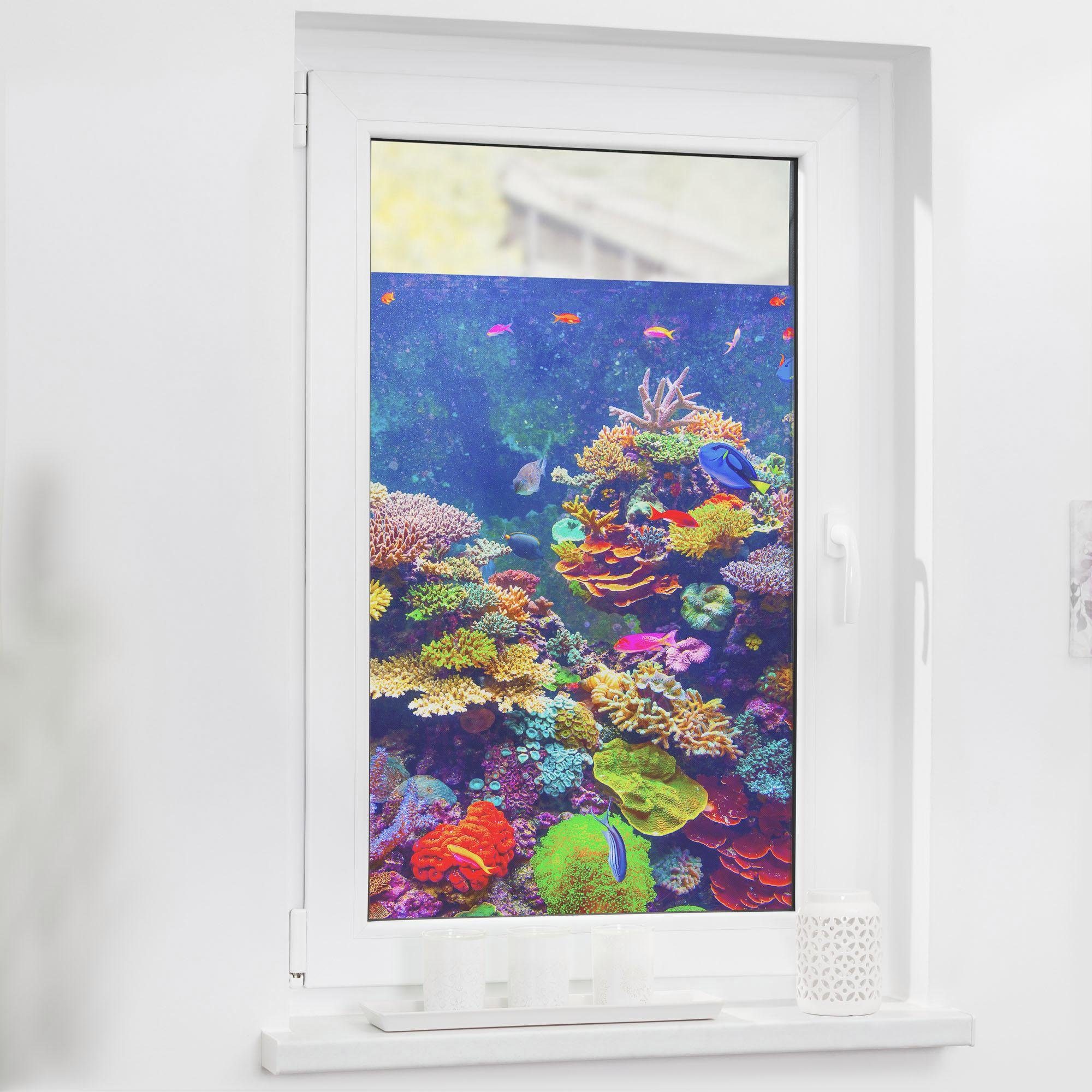 LICHTBLICK ORIGINAL Fensterfolie Aquarium, blickdicht, strukturiert, günstig online kaufen
