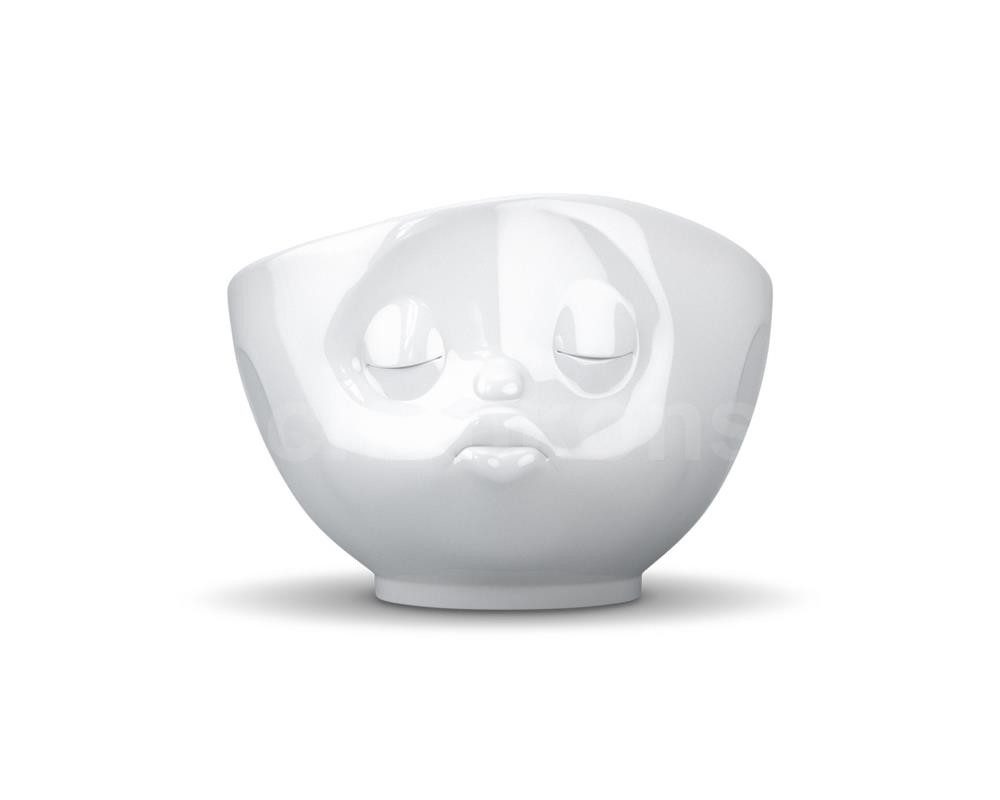 FIFTYEIGHT PRODUCTS Frühstücks-Geschirrset TV Tasse Schale 03 küssend 500 ml weiß (1-tlg), Porzellan, bruchsicherer Hotelqualität, geschliffener Fuß, glasierter Mundrand