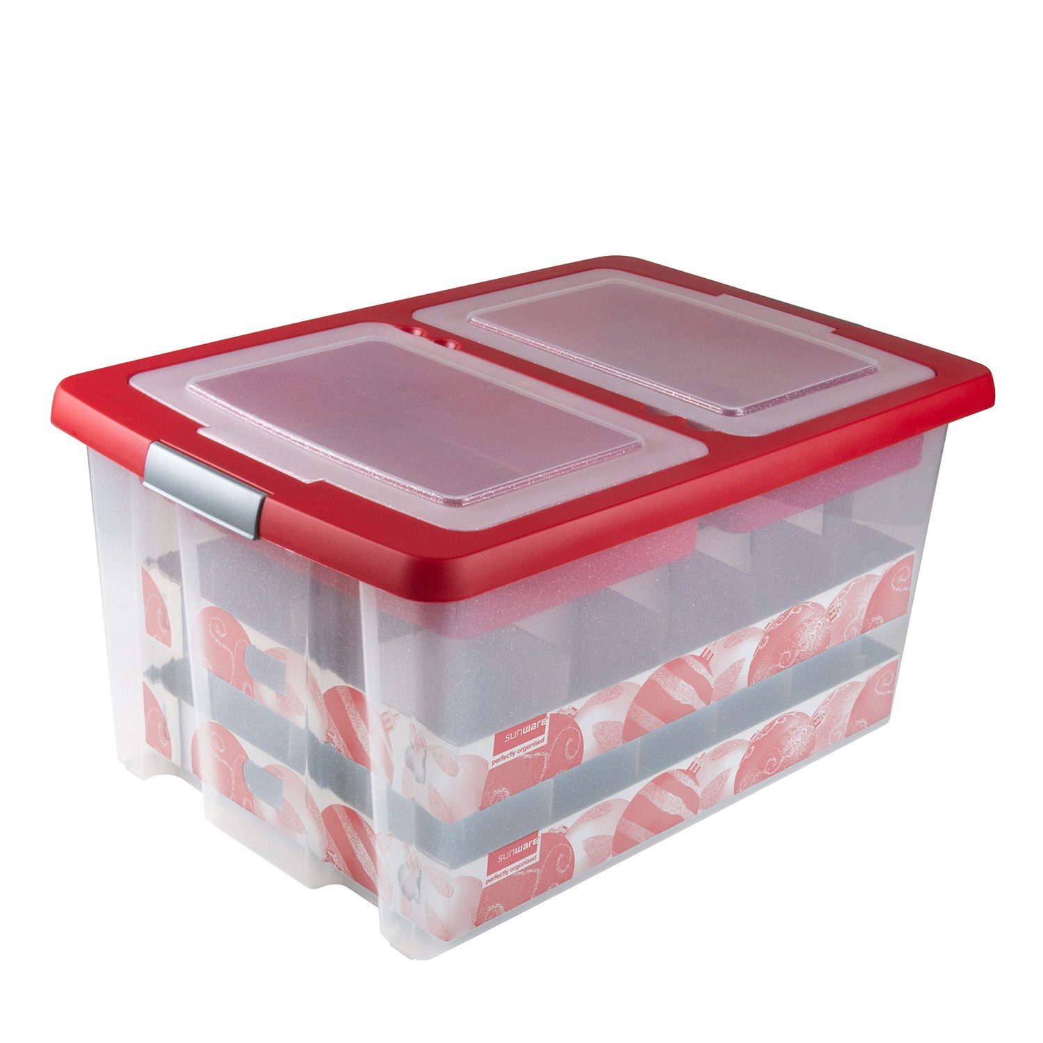 Sunware Aufbewahrungsbox Weihnachtskugelbox mit Trays für 40 Kugeln Aufbewa günstig online kaufen
