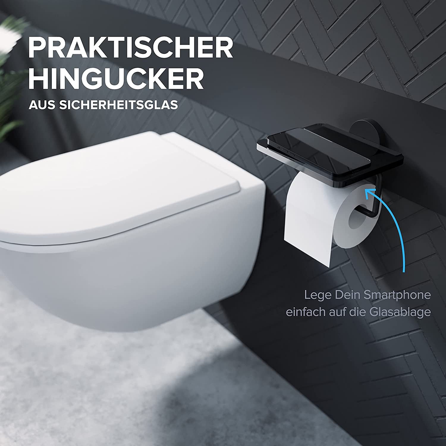 ovimar Toilettenpapierhalter Remoya (1-St), aus Glas günstig online kaufen