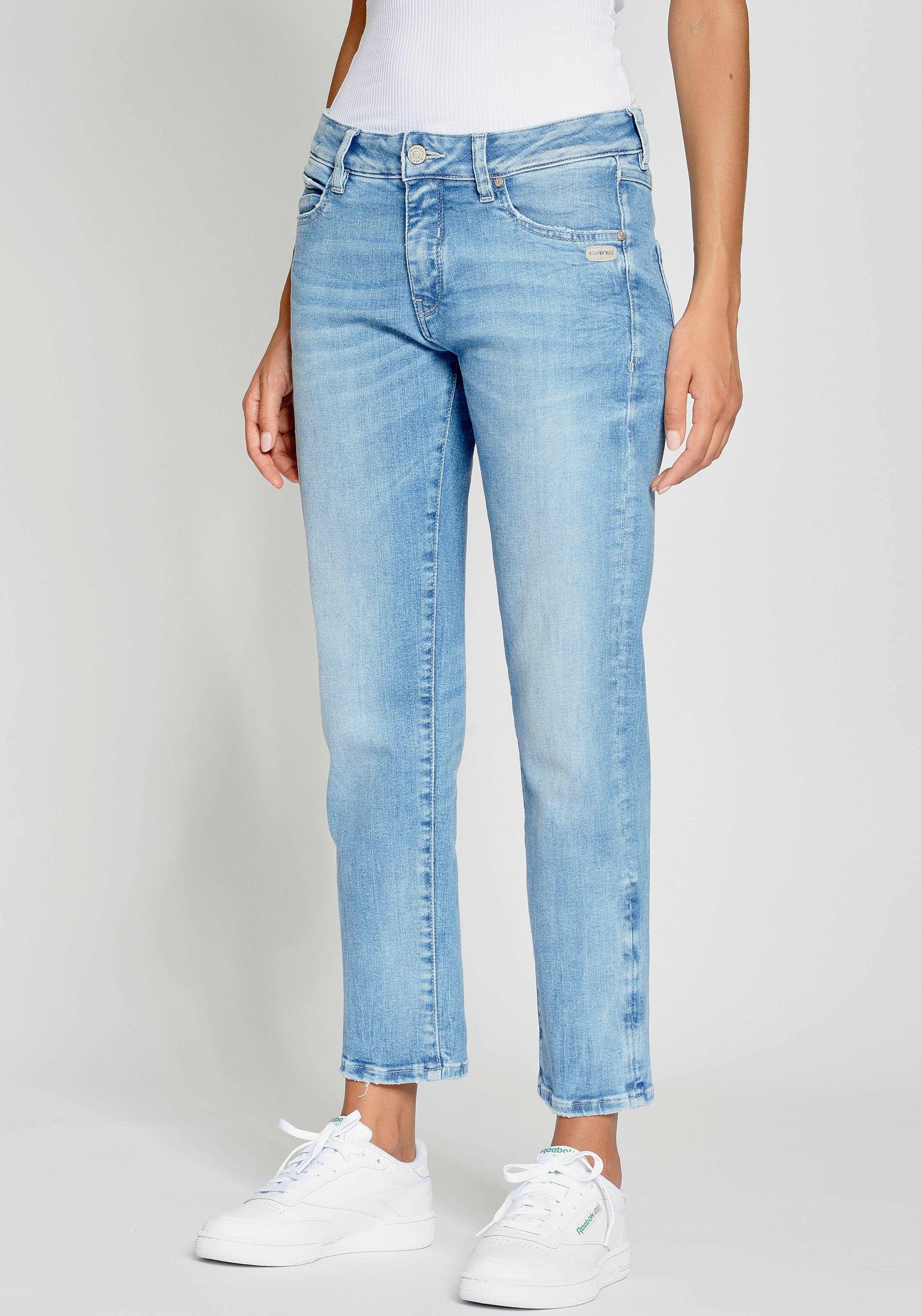 GANG Boyfriend-Jeans 94NADIA 5-Pocket Style mit Reißverschluss und Knopf