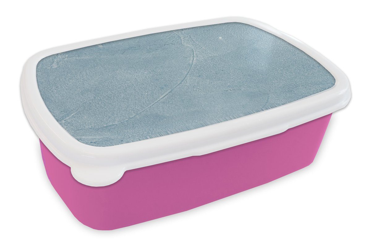 MuchoWow Lunchbox Vintage - Beton - Textur, Kunststoff, (2-tlg), Brotbox für Erwachsene, Brotdose Kinder, Snackbox, Mädchen, Kunststoff rosa